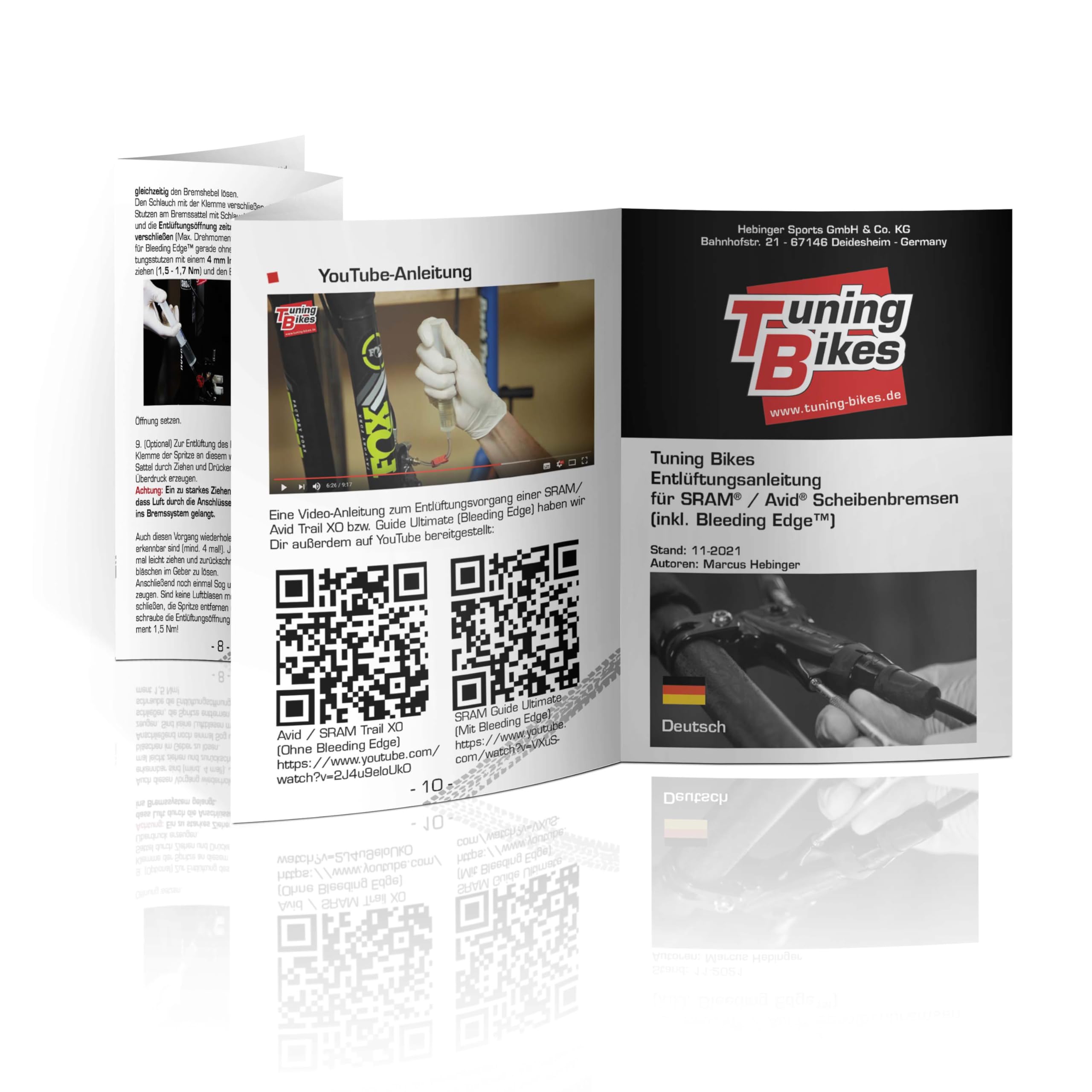 TB Entlüftungskit für SRAM/AVID Scheibenbremsen (Inkl. Bleeding Edge) – Komplettes Set inkl. DOT 5.1 Bremsflüssigkeit, Anleitung & Bleedblock für Bremsen wie Avid Elixir SRAM Code etc.