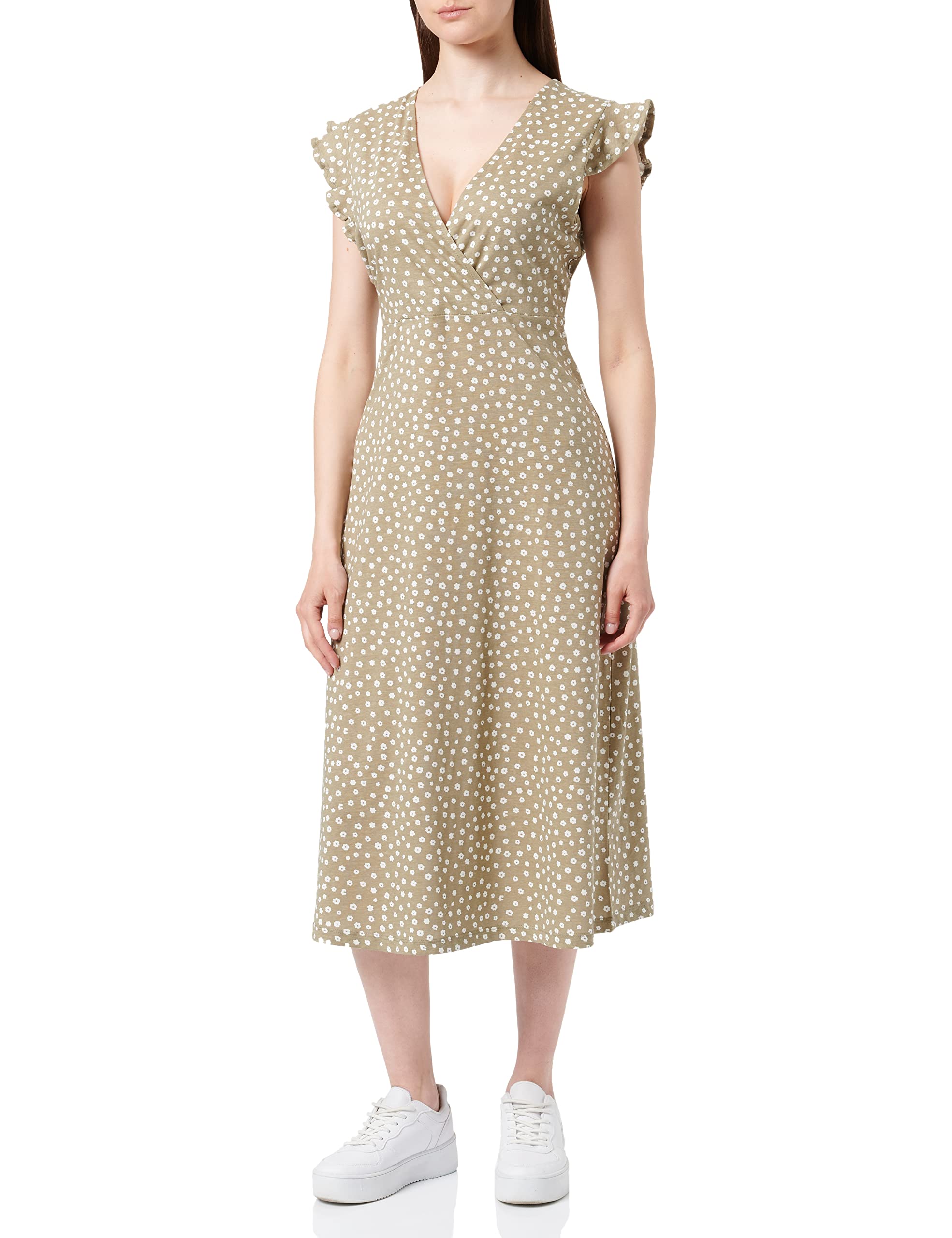 Only Onlmay S/L Wrap Midi Dress Box Jrs Vestido para Mujer