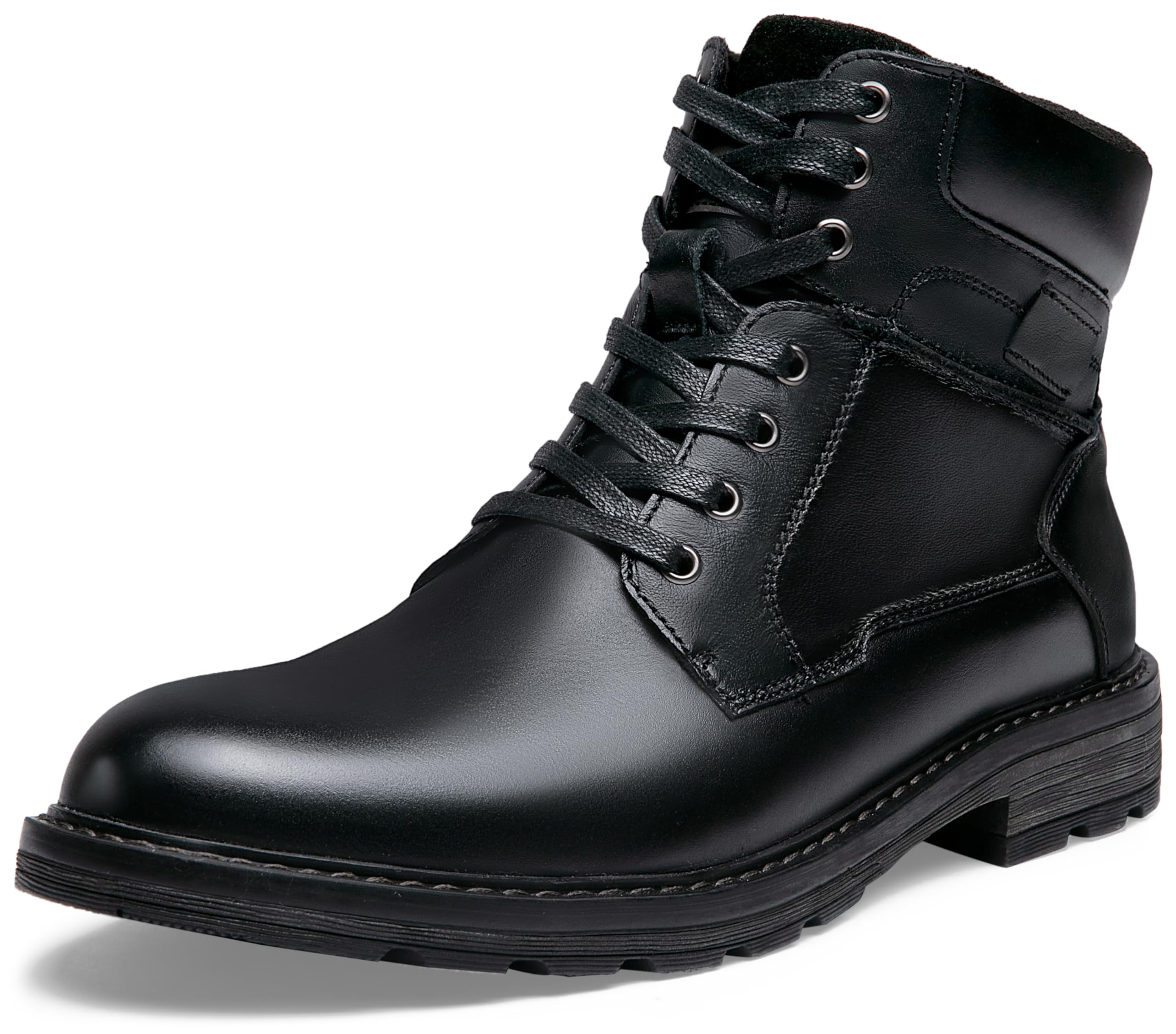 Men's Chukka Boots Lace-Up Mid-Calf Leather Dress Boots