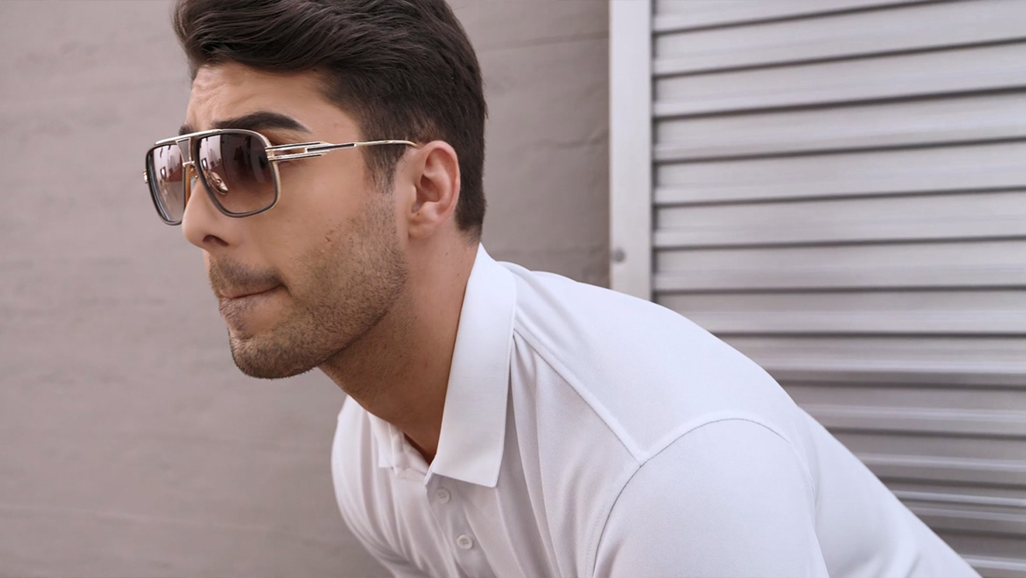 Amazon.com: AEVOGUE 男士太陽眼鏡護目鏡合金大框金屬朋克風格盾牌