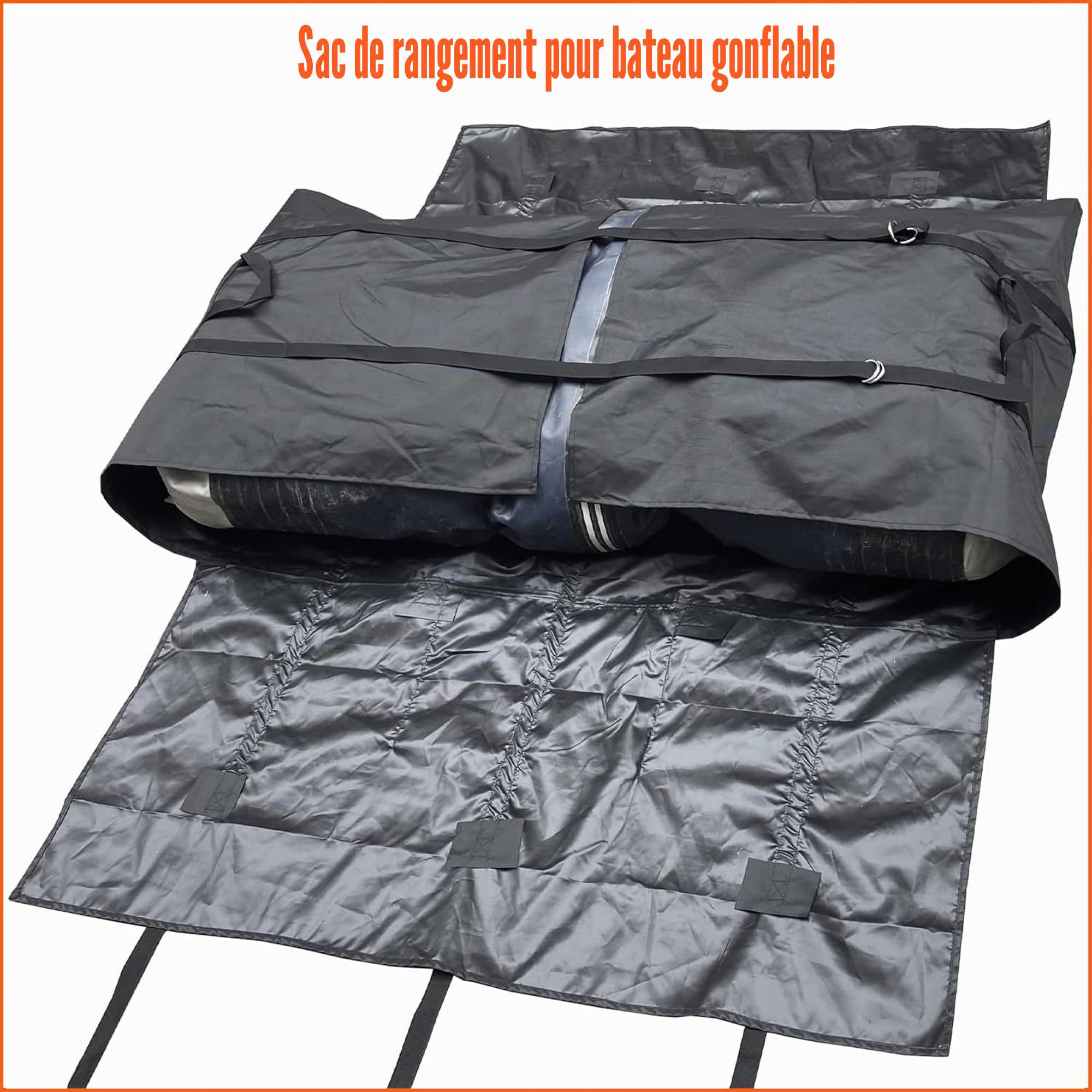 Sac de rangement pour bateau gonflable - Sac de transport pliable pour bateau gonflable (coque) - Sac de rangement et de transport adapté pour les bateaux gonflables de 2,1 à 3,4 m (230-330