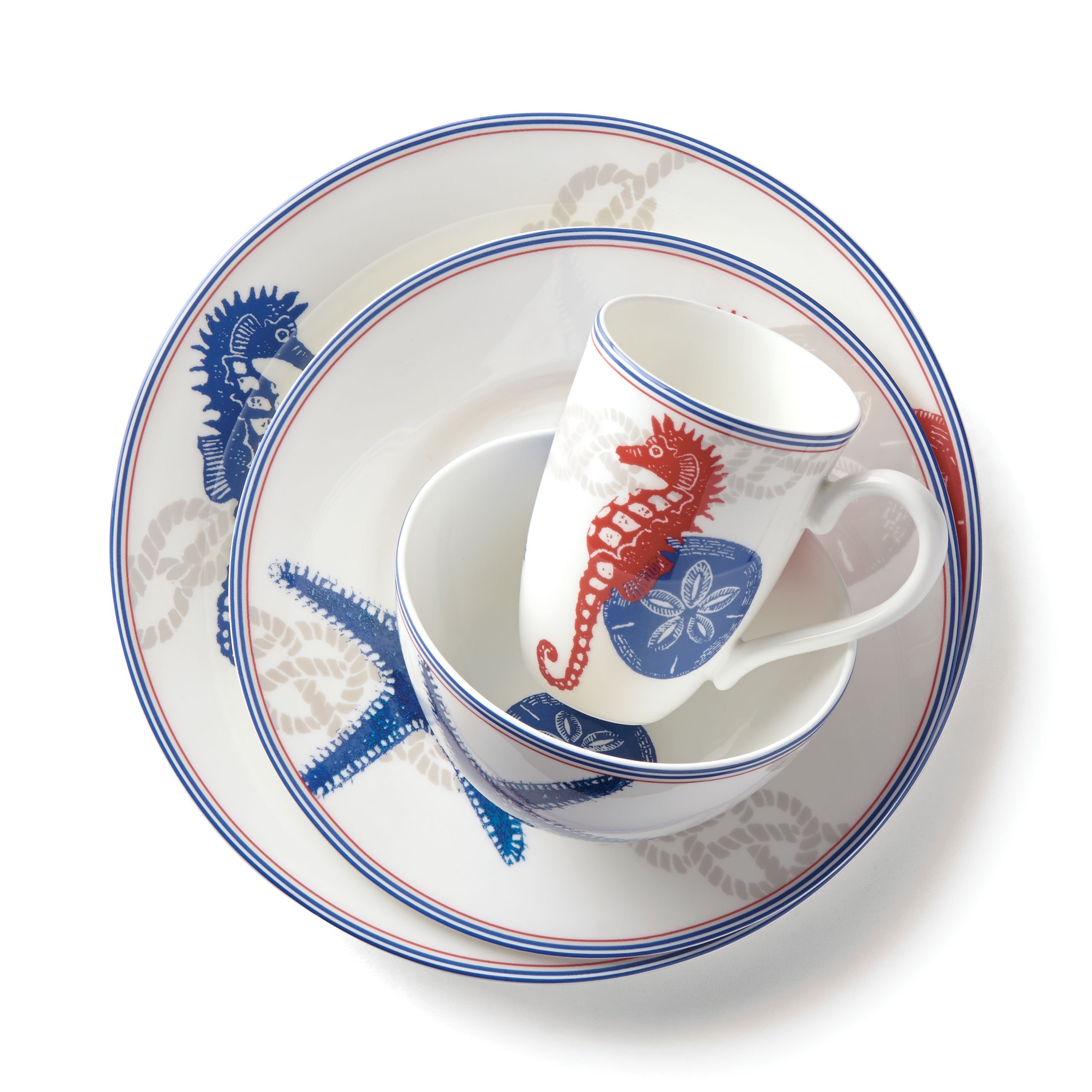 Amazon.com | Lenox 4 Piece Oceanside Place Setting Dinnerware Set