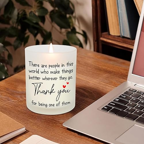 Miniatura 6 de OASSIE Regalos de agradecimiento para mujeres, vela de vainilla y lavanda de 10 onzas, regalos inspiradores para el día del profesor, cumpleaños