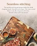 XINZUO Acacia Wood Cutting Board for Kitchen End Grain Cutting Board (13.8''L x 9.8''W x 1''T)-Wooden Chopping Board Meat Cutting Board with Non-Slip Feet, Side Handles and Juice Groove