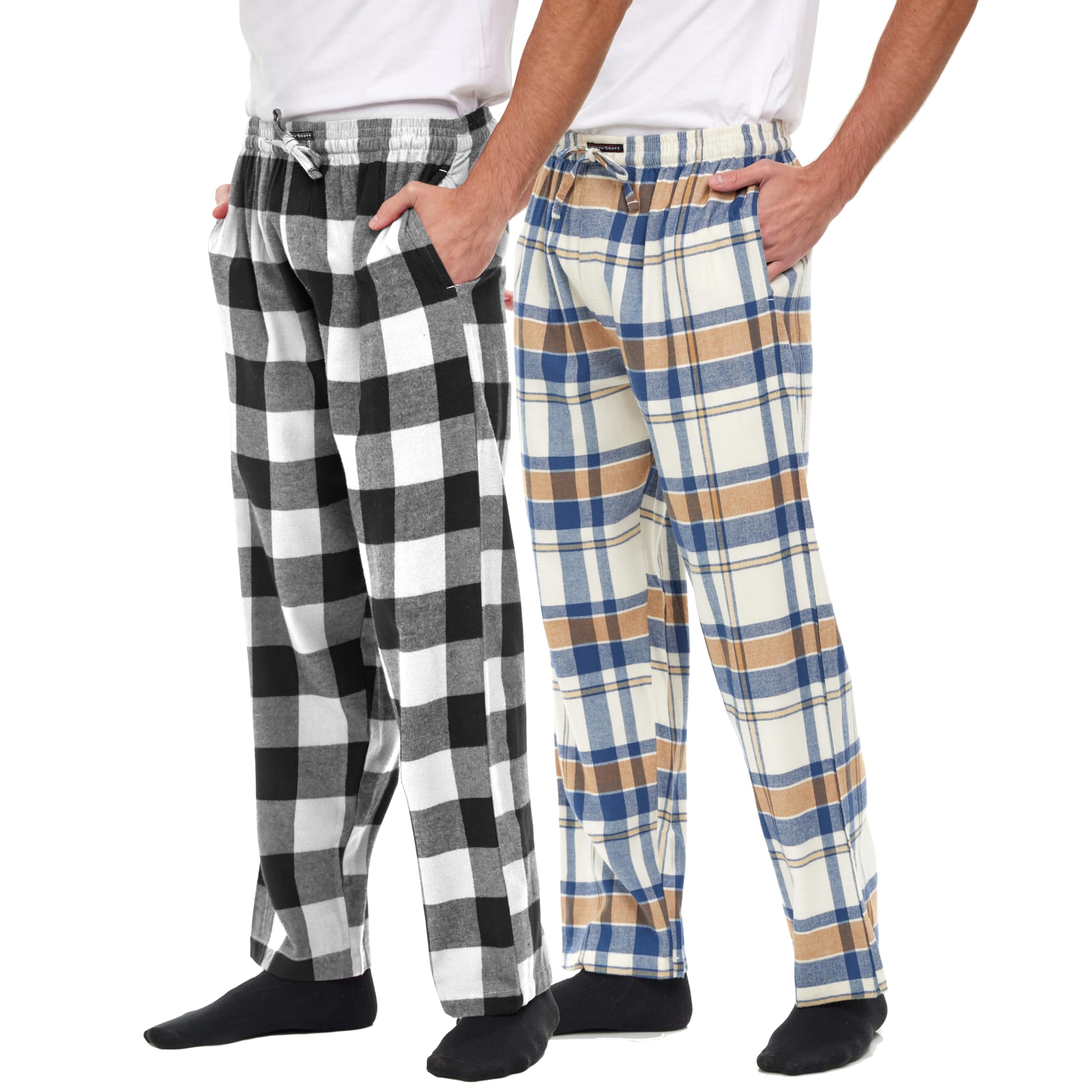 Andrew Scottmens Cotton Super Soft Flannel Plaid Pajama Pants