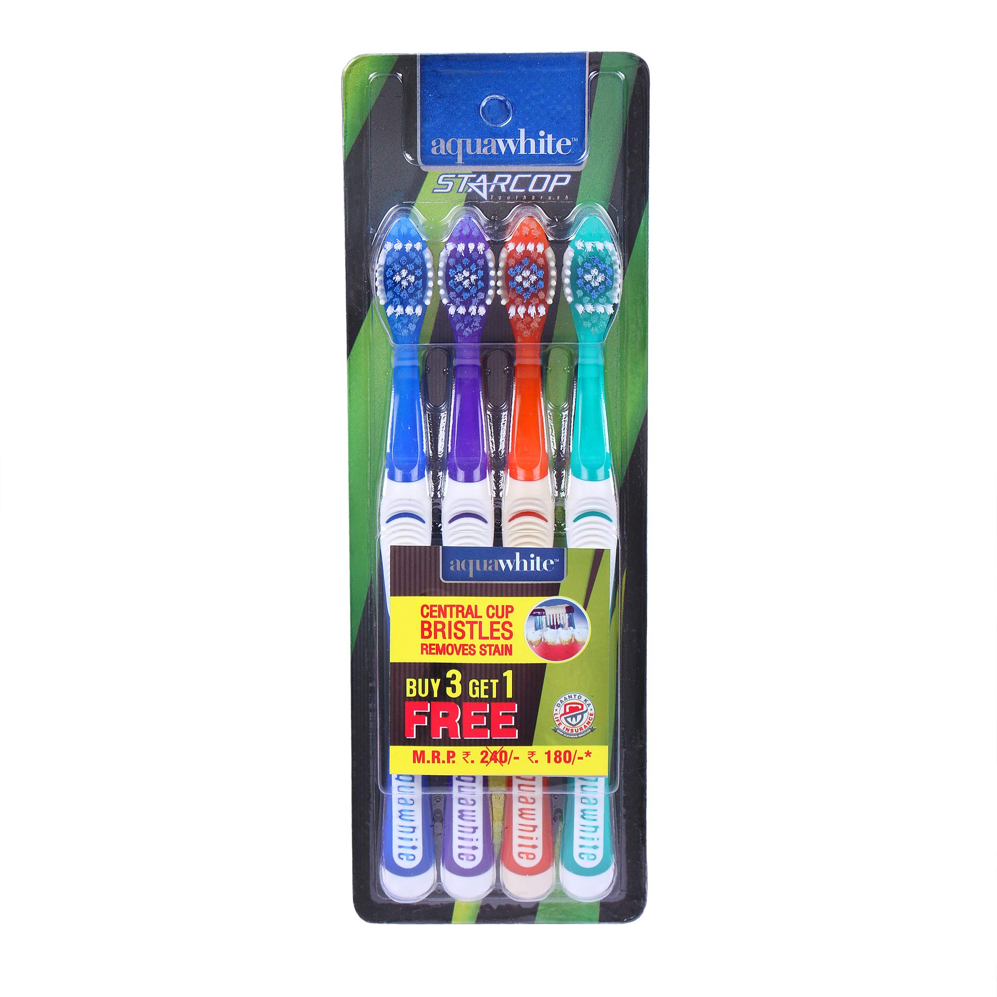 aquawhite® STARCOP Toothbrush, Central Cup shaped Bristles (Buy 3 Get 1 Free)-picture-31