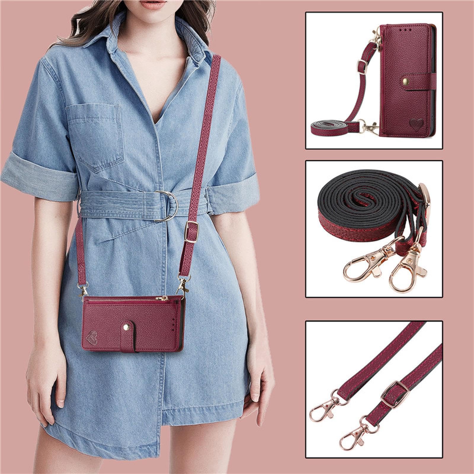 Amazon.com: HJZSZX for Samsung A72 (4G 5G) Lanyard Leather