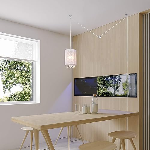 Miniatura 3 de Luces colgantes enchufables, mini iluminación colgante de cristal, luz blanca enchufable, 1 lámpara colgante