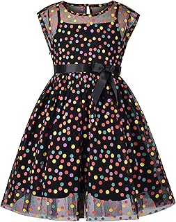 Sunny FashionFlickor Klänning Kola Stjärna Spets Kortärmad Veck Krage 6-12 år - Amazon Deal & Rabatt