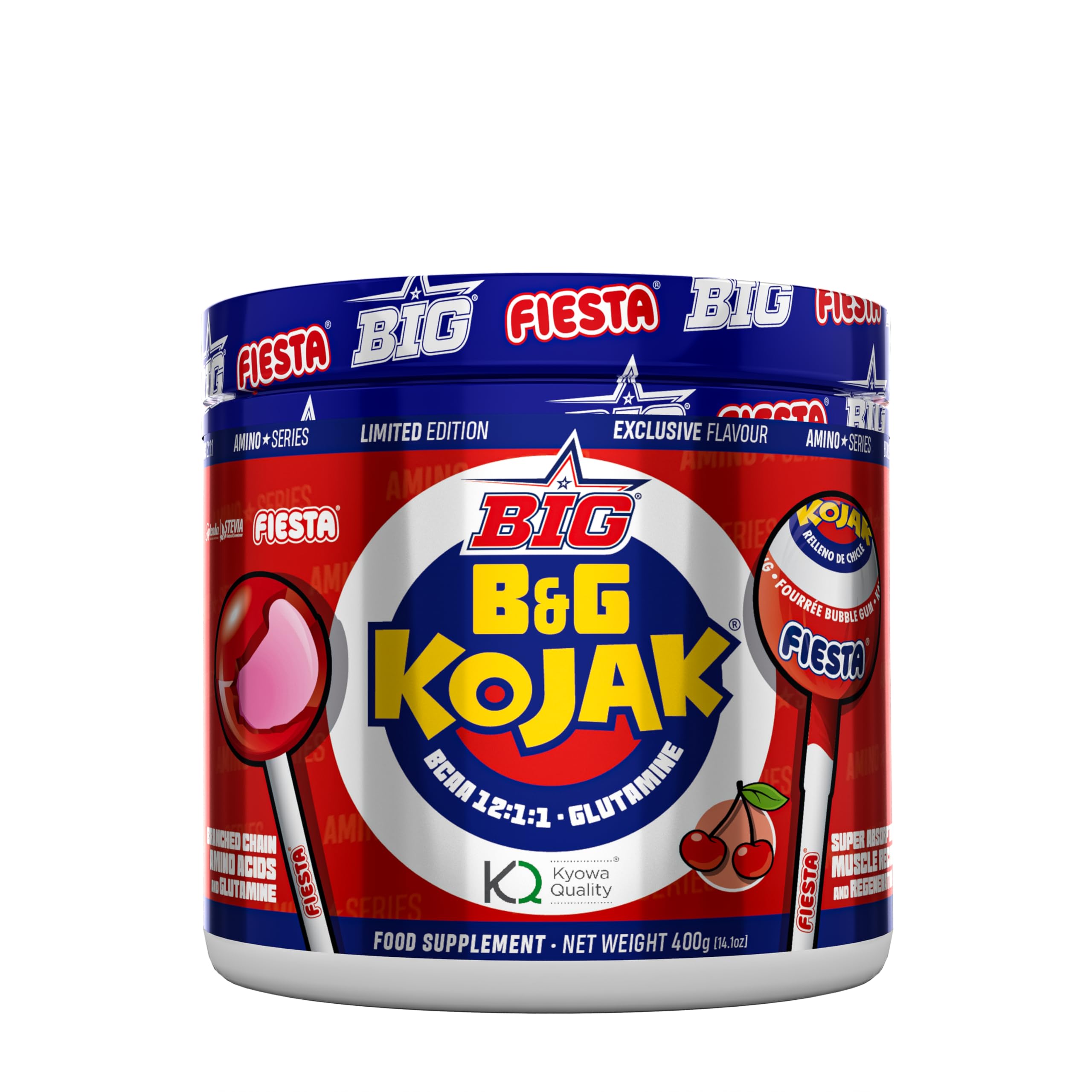 BIG | BCAAs y Glutamina Micronizada Kyowa | Sabor Exclusivo Kojak | Mejora el Rendimiento Físico | Contribuye a una mejor Recuperación | Materia Prima de Máxima Calidad