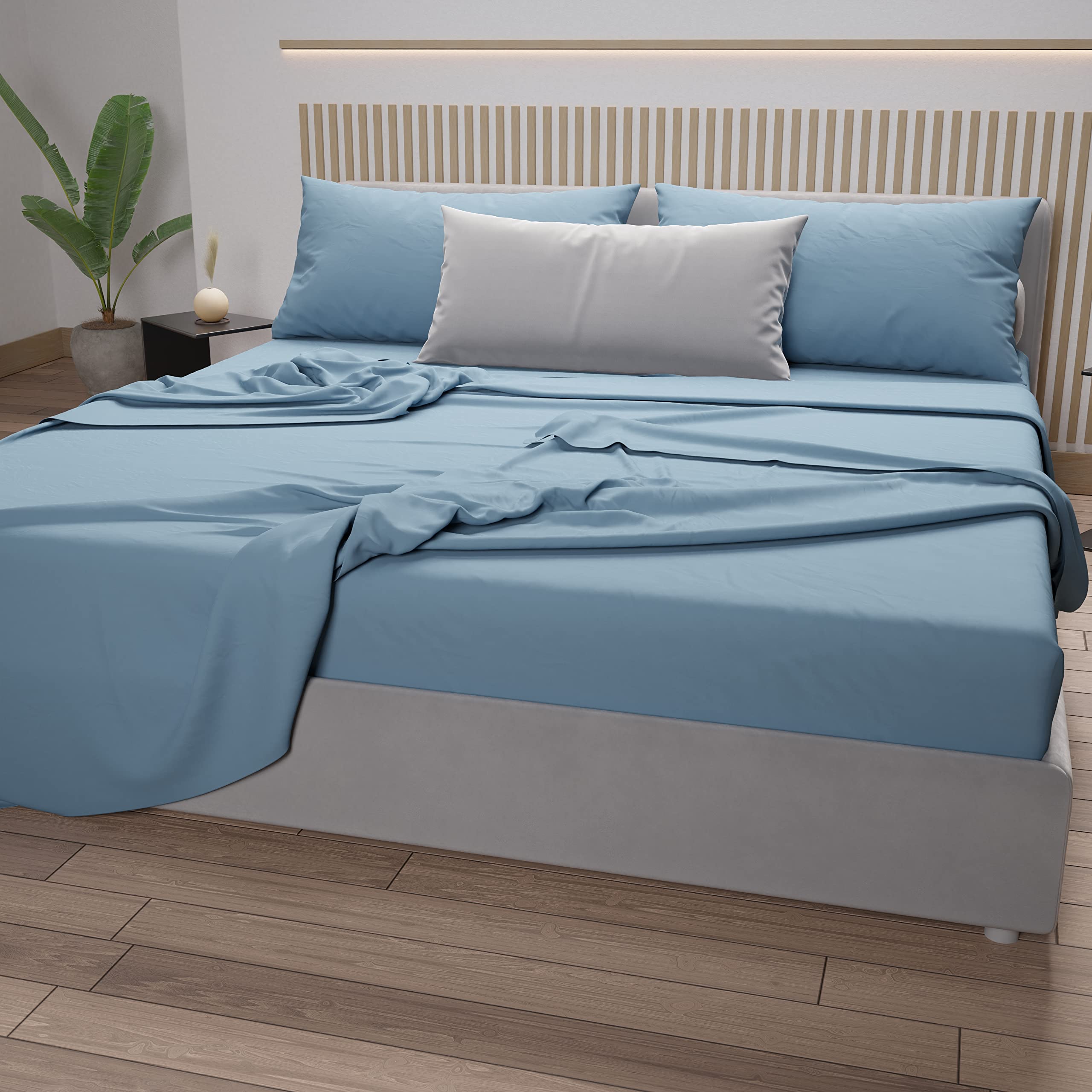 PETTI Artigiani Italiani - Lenzuola Piazza e Mezza Francese Cotone, Completo Letto Piazza e Mezza, Set Lenzuola Piazza e Mezza, Lenzuola sotto con Angoli, Lenzuola sopra e Federe, 100% Made in Italy
