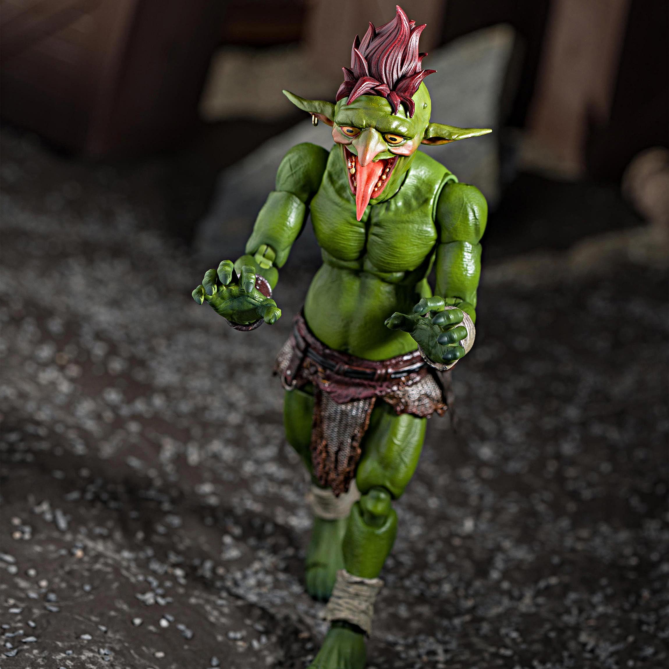 TOYVERSE HopDo Toys Mohawk Goblin 14 cm punk rock figurka kolekcjonerska dla dzieci w wieku od 15 lat, z maczetą, sztyletem i akcesoriami
