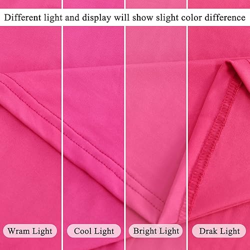 Miniatura 7 de Cubierta de arco de 6.6 pies, color rosa intenso, de elastano, para arco de boda, cubierta de fondo elástica para arco de boda, cubierta de pared