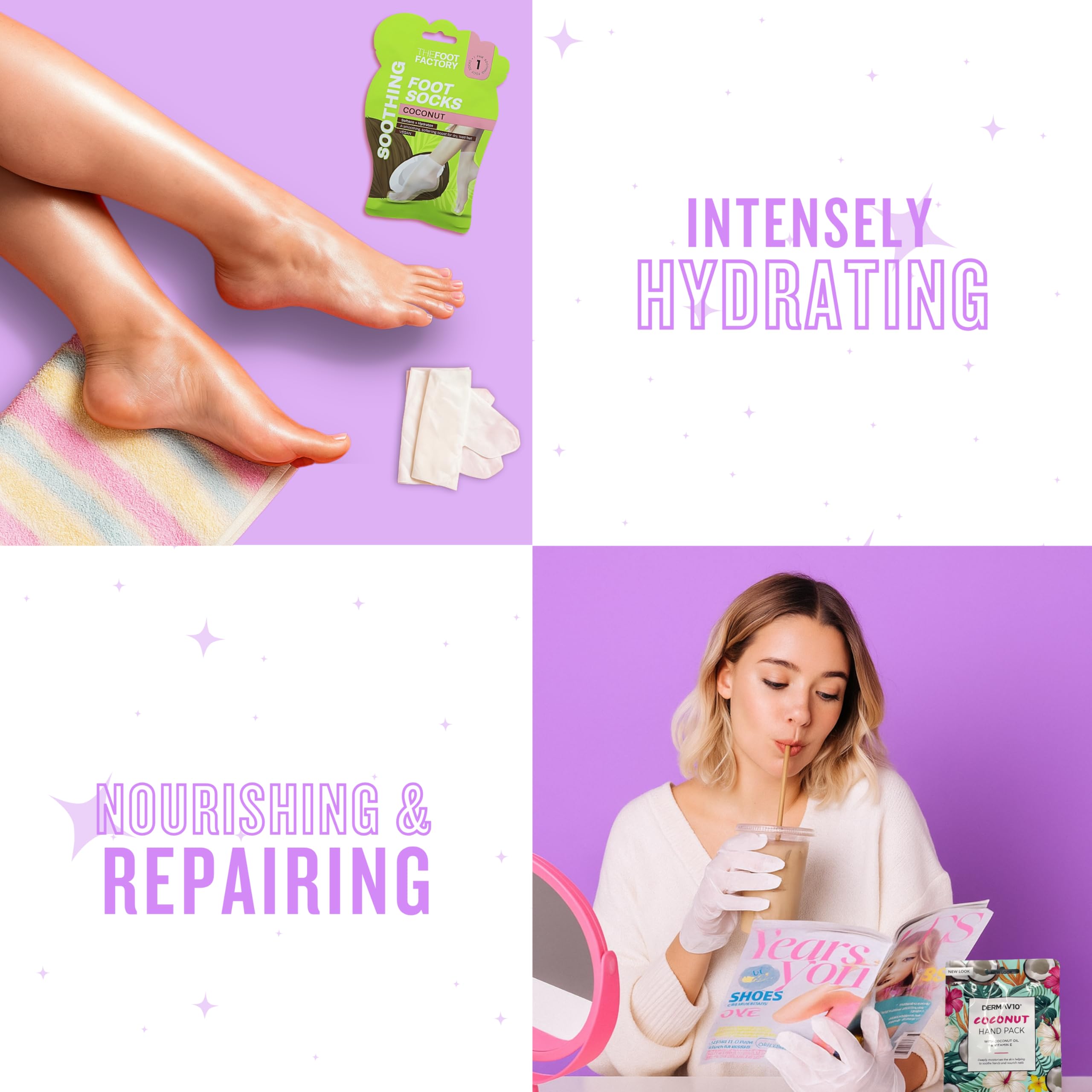 Ultimate Head to Toe Pamper Gift Set per le donne - Burro corpo alla vaniglia, maschera per capelli, maschera per il viso, scrub corpo al mango, kit labbra e occhi, calzini per piedi, confezioni per