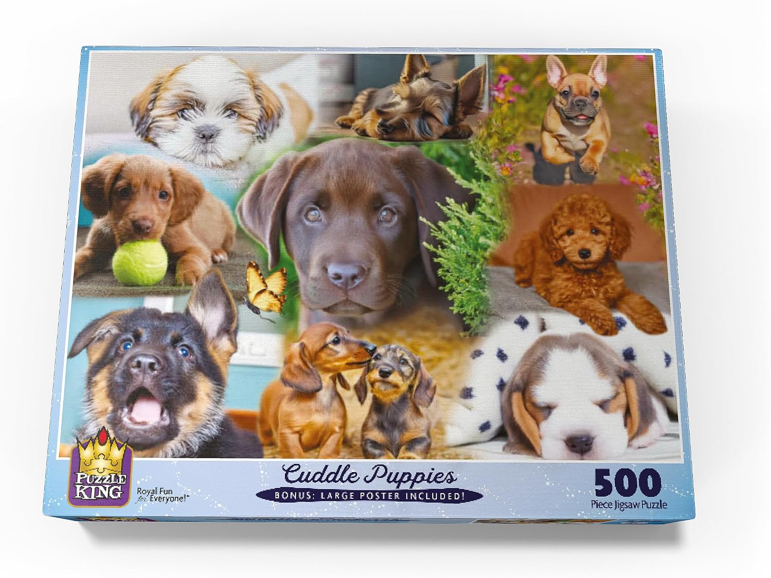 MyPuzzle Cuddle Puppies - Premium 500 Piece Jigsaw Puzzle for Adults