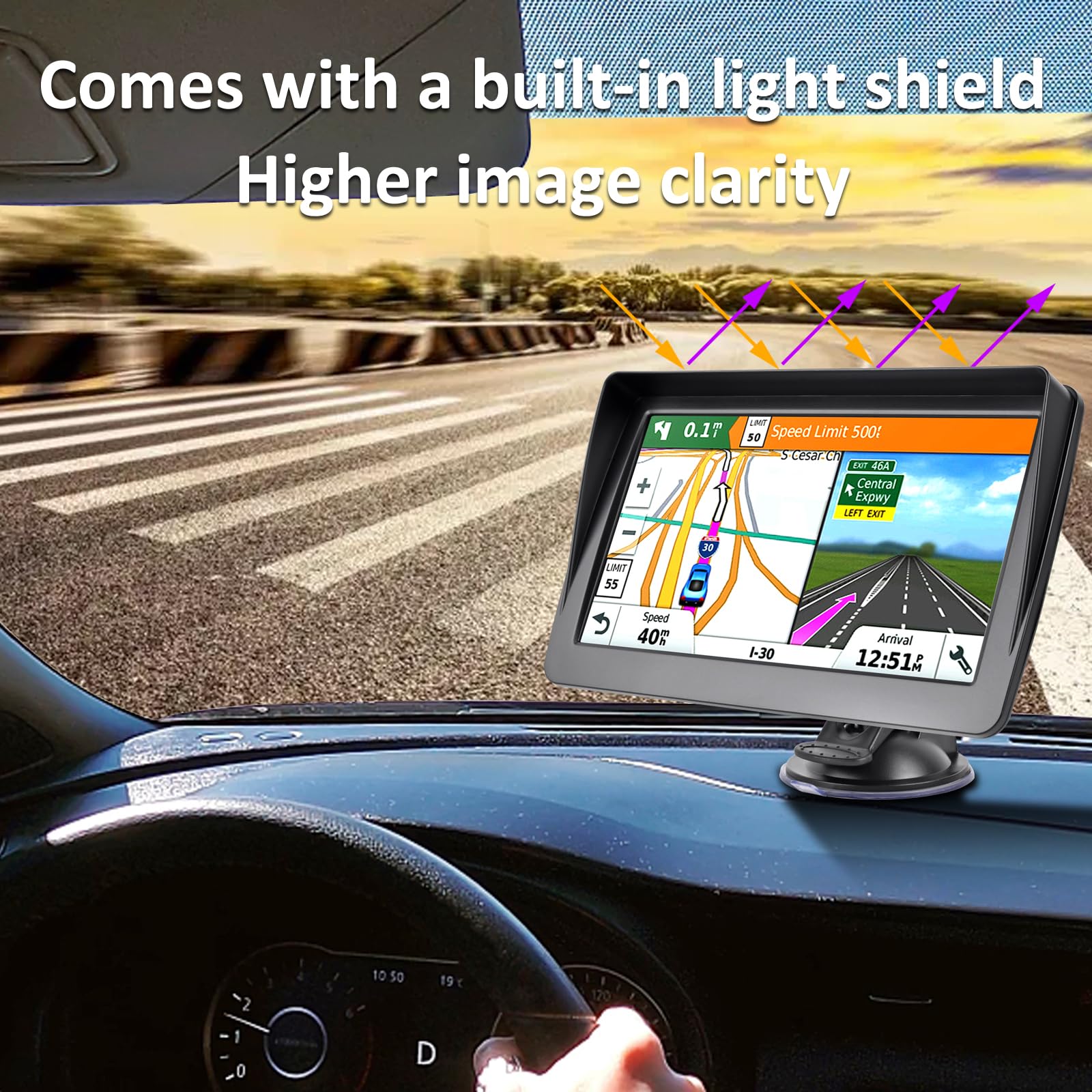 TKMARS Navegador GPS para Coche y Camion, Pantalla Táctil de 7 Pulgadas, con Actualizaciones de Mapas de Europa para Toda la Vida con con Guía de Voz