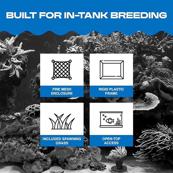 Penn-Plax NB2 Net Breeder Deluxe | Easily Separate Fry for Safety | Simple to Install and Adjust
