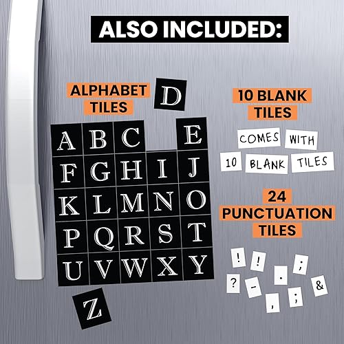 Miniatura 4 de El kit esencial de imanes de palabras – todo lo necesario para la diversión de la poesía del refrigerador – 797 palabras magnéticas compatibles con