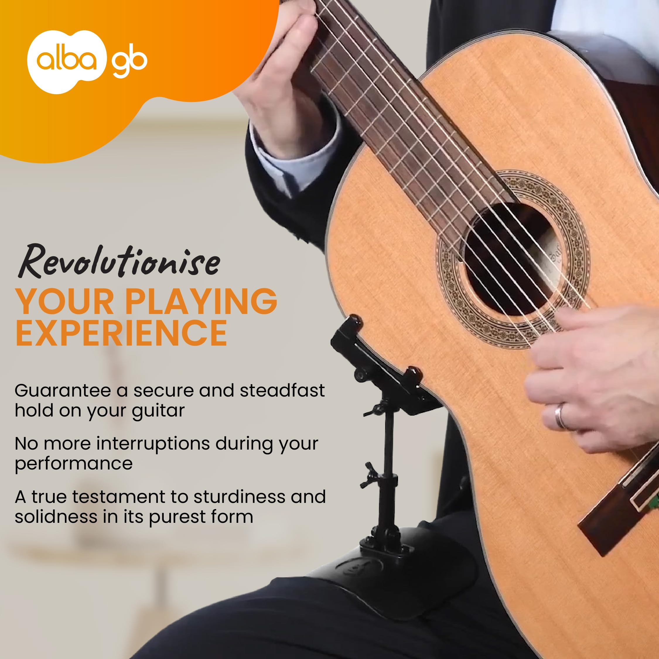Supporto per chitarra classica, supporto professionale per chitarra classica per chitarristi classici, supporto per chitarra acustica, supporto romantico per chitarra
