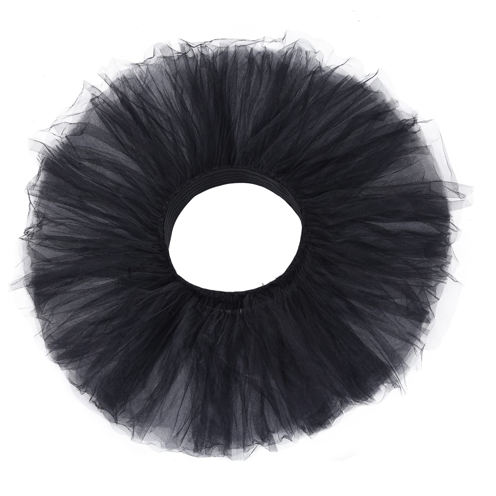 hoyuwak 2er-Pack Tutu-Tüllrock für Damen, 5-lagig, dehnbar, flauschig, für Erwachsene, Tanzrock für 80er-Jahre-Ballerina-Party, Kostüm