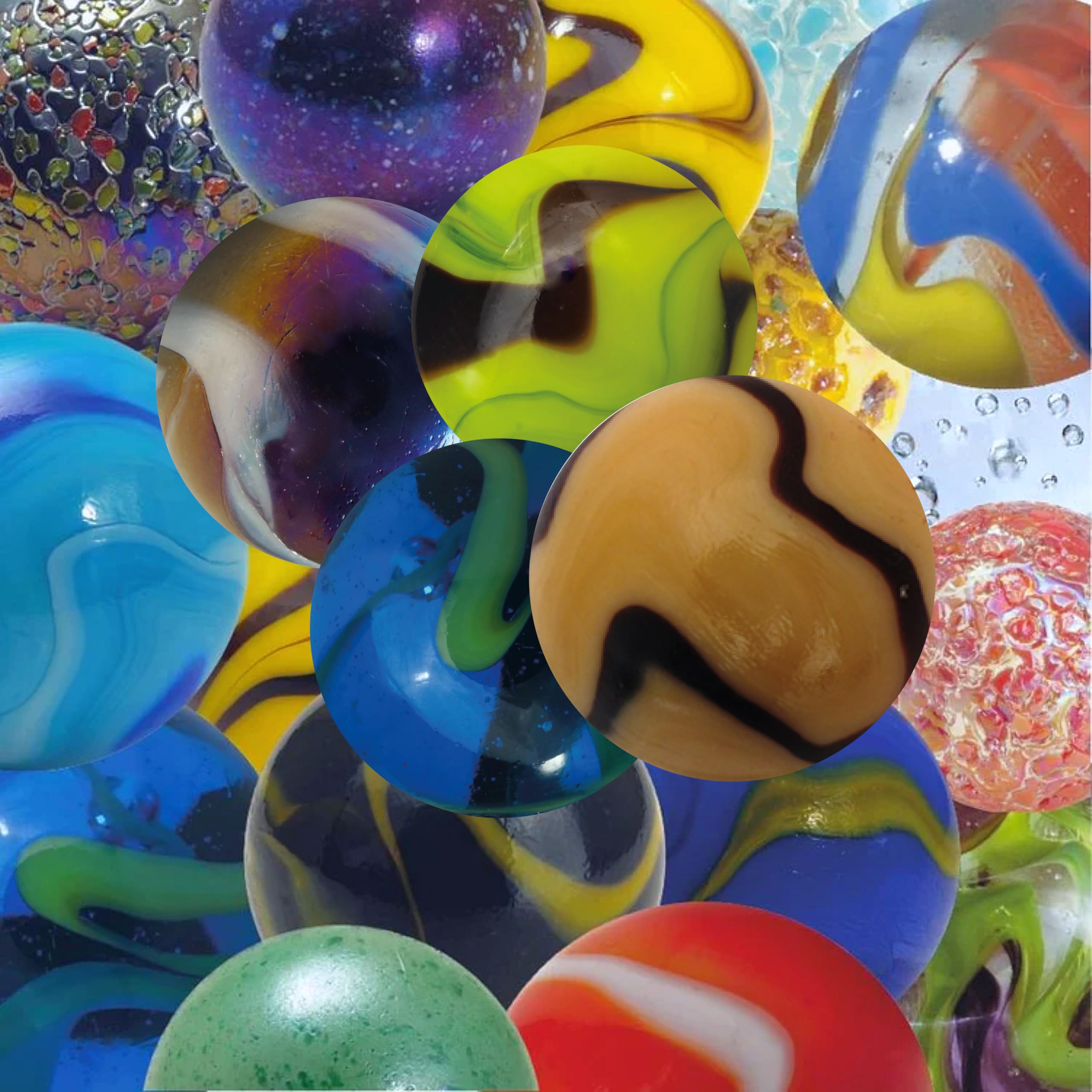 25 Grandes et très Grandes Billes Bille en Verre de 20 mm à 50 mm