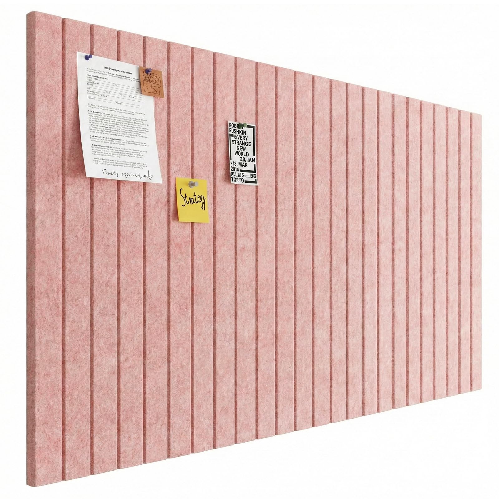 90x60cm Große Filz Pinnwand Selbstklebend: 6 Stück Streifen Filzboard Dekorative Pinwand für Büro, Küche, Kinderzimmer als Memoboard, Fotowand, Korkwand Alternative mit Hochviskos Klebeband