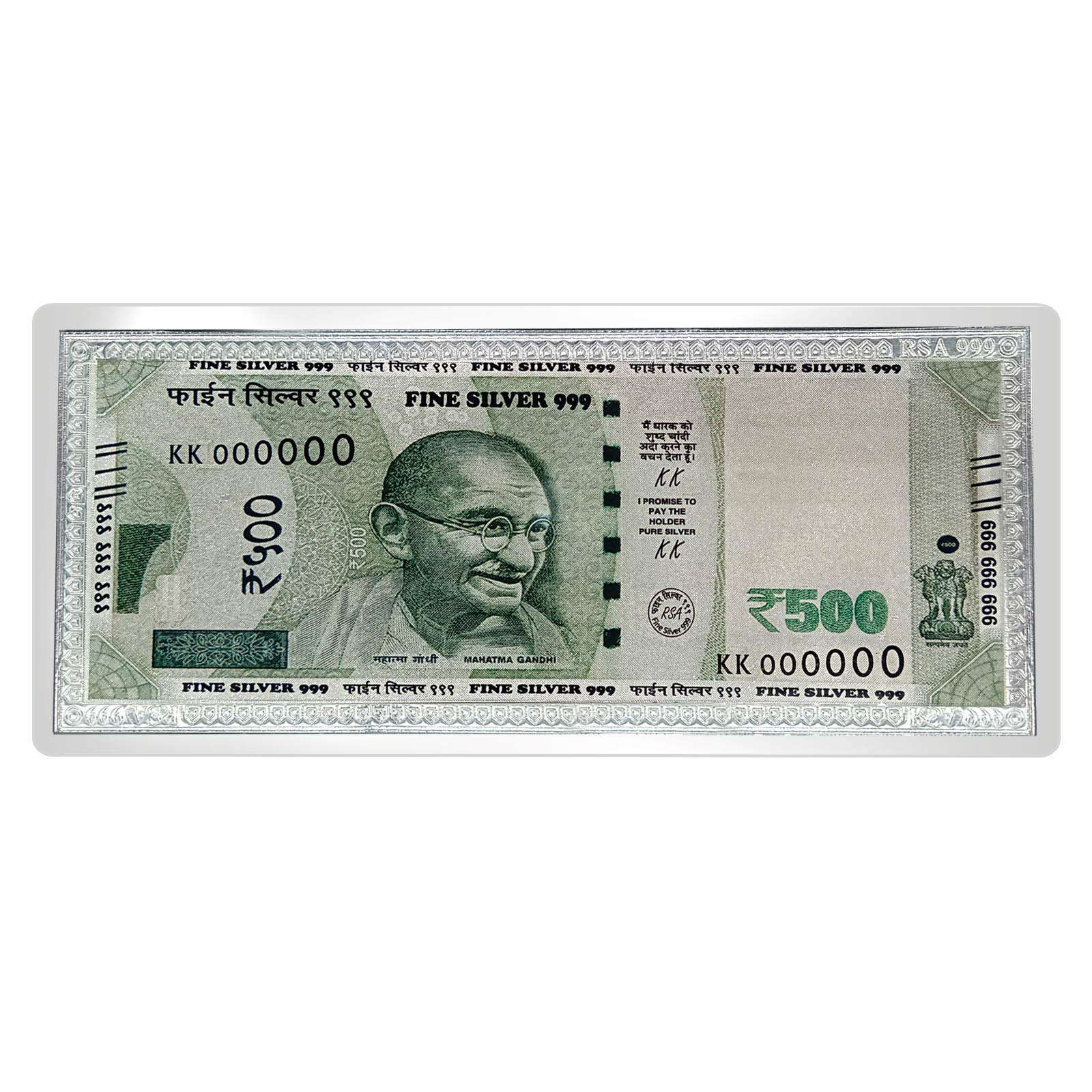 MAA SILVER Pure Silver Currency Note of Rs. 500 for Gifting & Religious Use (999 Purity)(2.5 Grams Silver) (B07D6QS7W4) Amazon Price History, Amazon Price Tracker