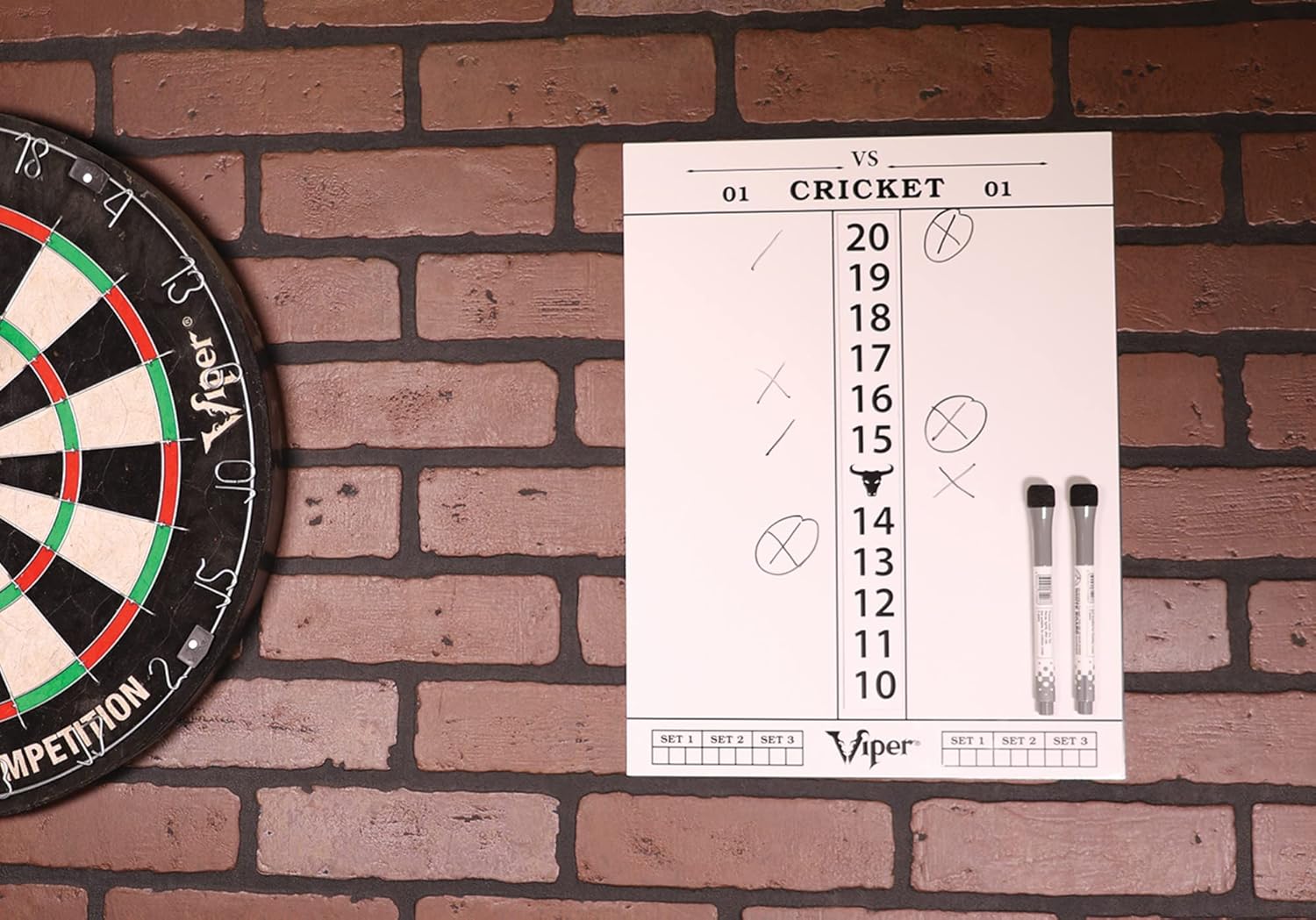 Viper by GLD Magna Score Pro 3-in-1 Magnetic Dry Erase Dart Scoreboard : Sports & Outdoors