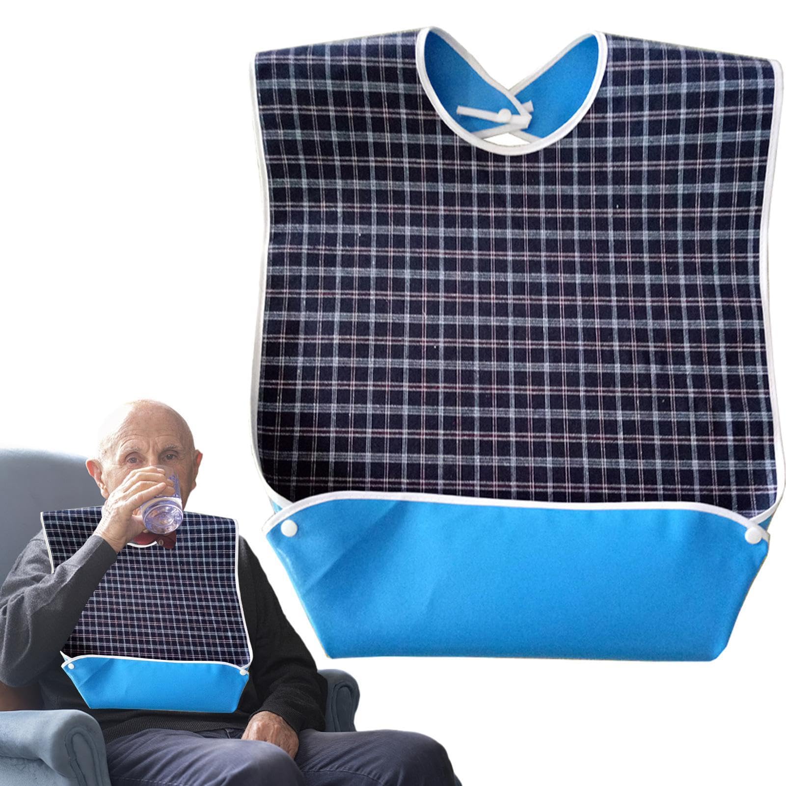 Adult Bibs - Reusable Feeding Bib, Adults Dining Clothing | Waterproof Crumb Catcher Bibs, Dirt Resistant Adult Breastfeeding Clothing Protectors for Adults Nursing New Moms, 30.71x17.32x0.2 Inches