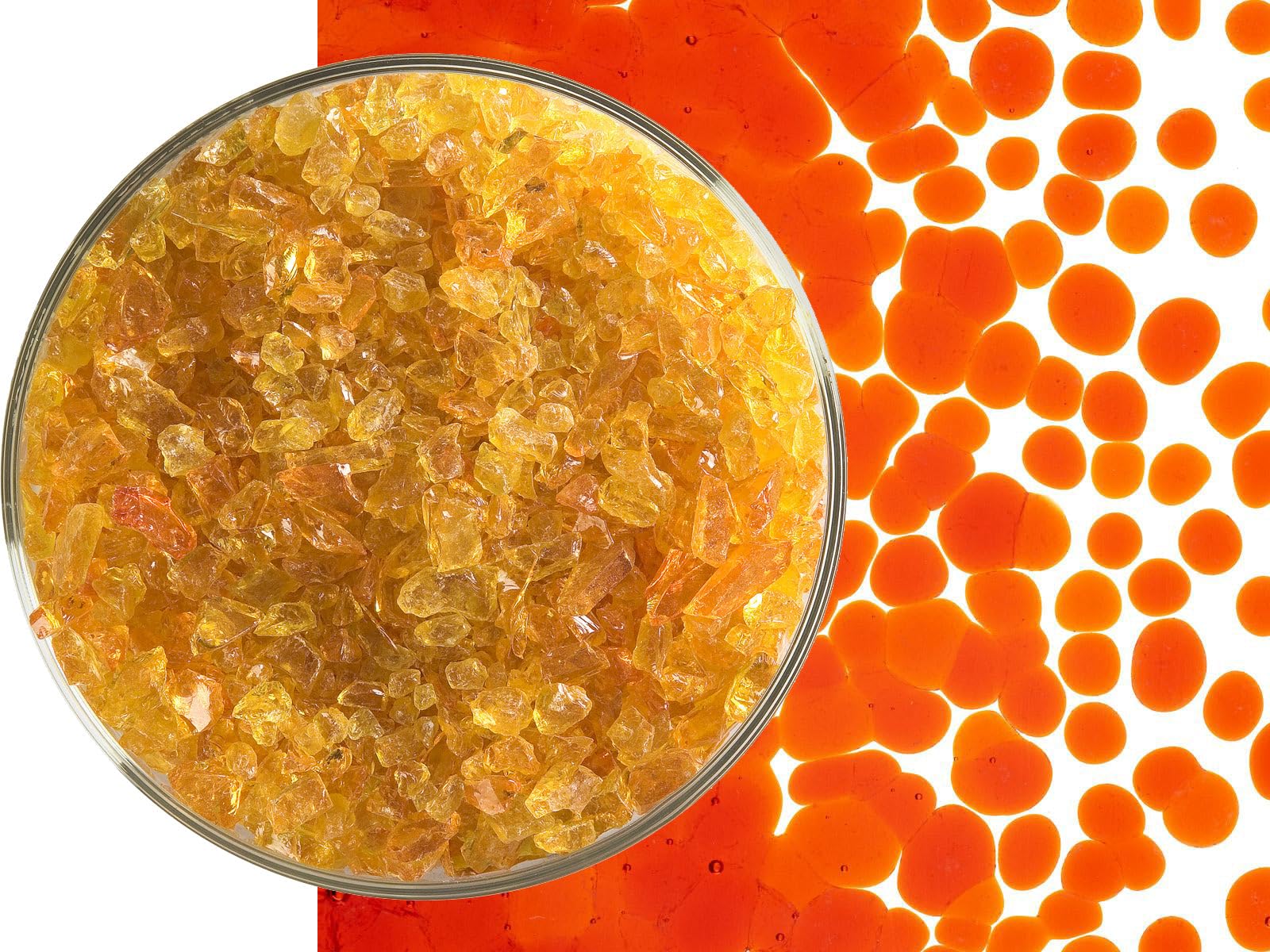 Orange Transparent Glass Frit Coarse Bullseye COE 90 Fusible- 8 Ounces-image-47
