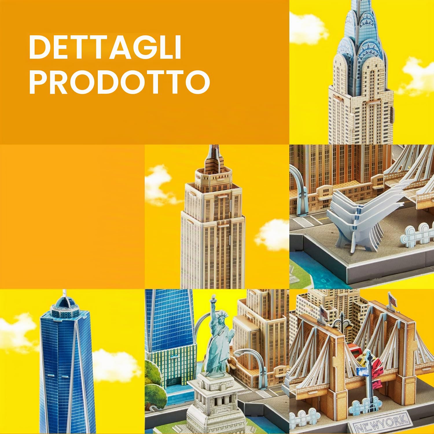 CubicFun Puzzle 3D New York CityLine Architettura Kit di Modellismo Souvenir per Bambini e Adulti