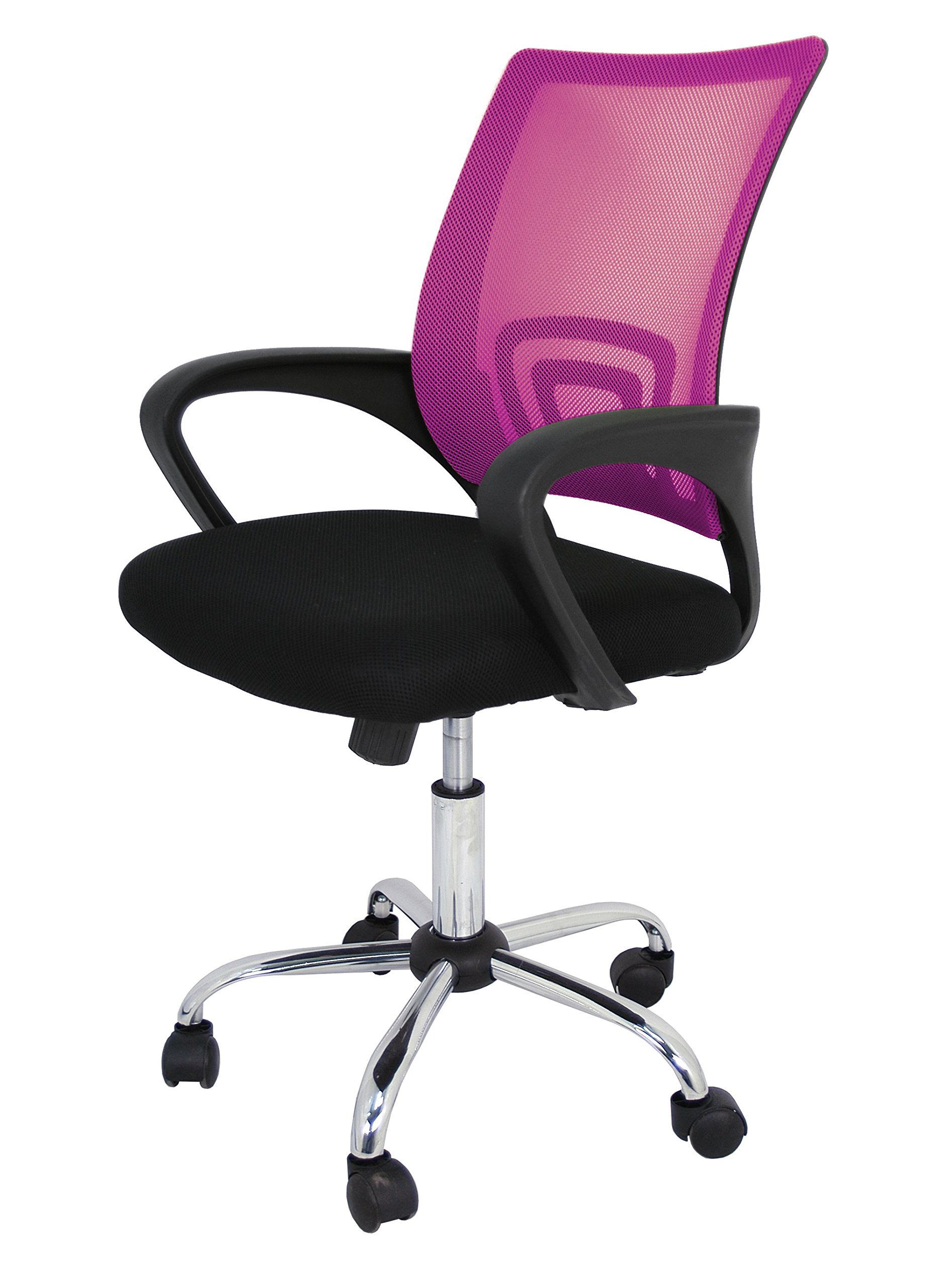 La sedia spagnola Ribadeo Sedia di Ufficio senza poggiatesta, Poliestere, Rosa, 61 x 58 x 89 cm