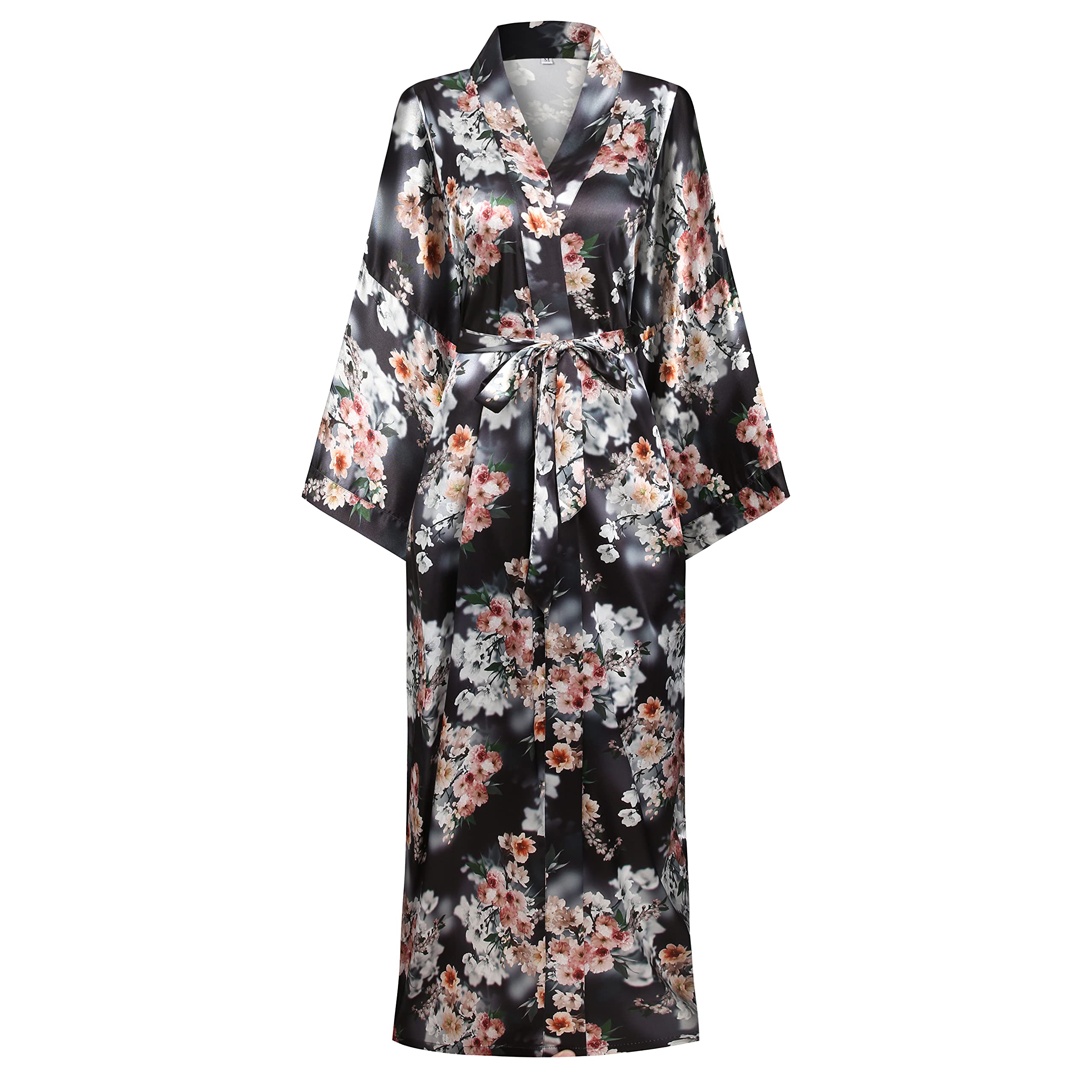 Old-to-newOld-to-new Women Floral Robe Long Kimono Soft Bathrobe Nightgown Lightweight Sleepwear Dressing Gown