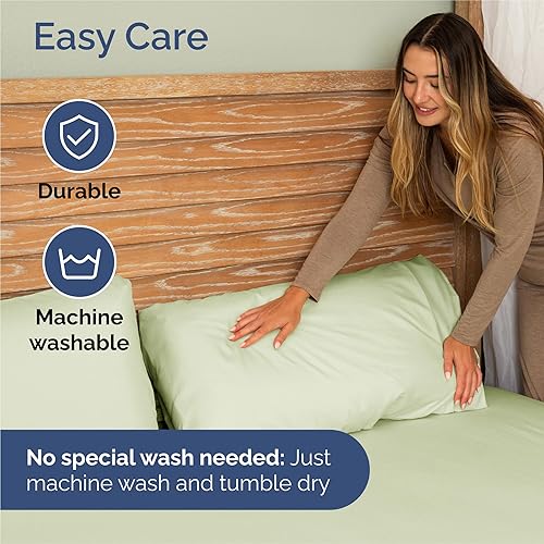 Miniatura 6 de Juego de sábanas Queen de 6 piezas, sábanas transpirables y refrescantes, sábanas de lujo de hotel para mujeres, hombres, niños y adolescentes, ropa