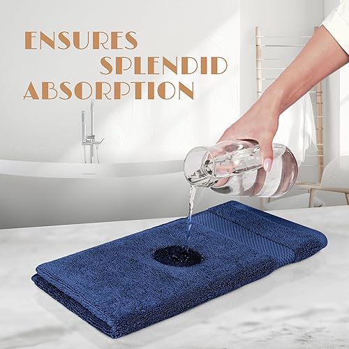 Miniatura 287 de White Classic Wealuxe - Toallas de mano de algodón, suaves y ligeras, 16 x 27 pulgadas, paquete de 12 unidades, multicolor