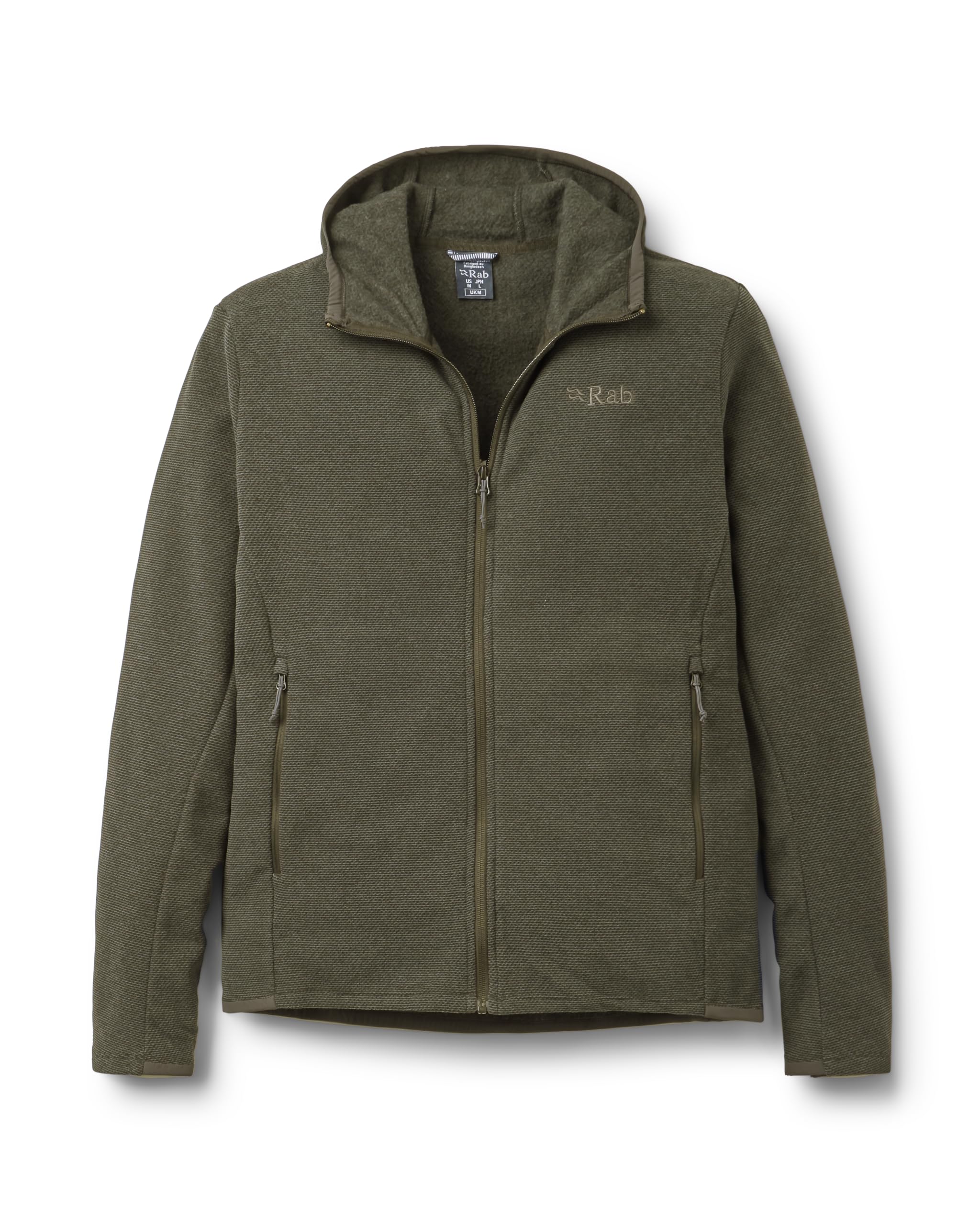 Rab Men's Stavel Fleece Hoody | Warm, Mid-Weight Hooded Jacket, for Hiking, Climbing, & Skiing