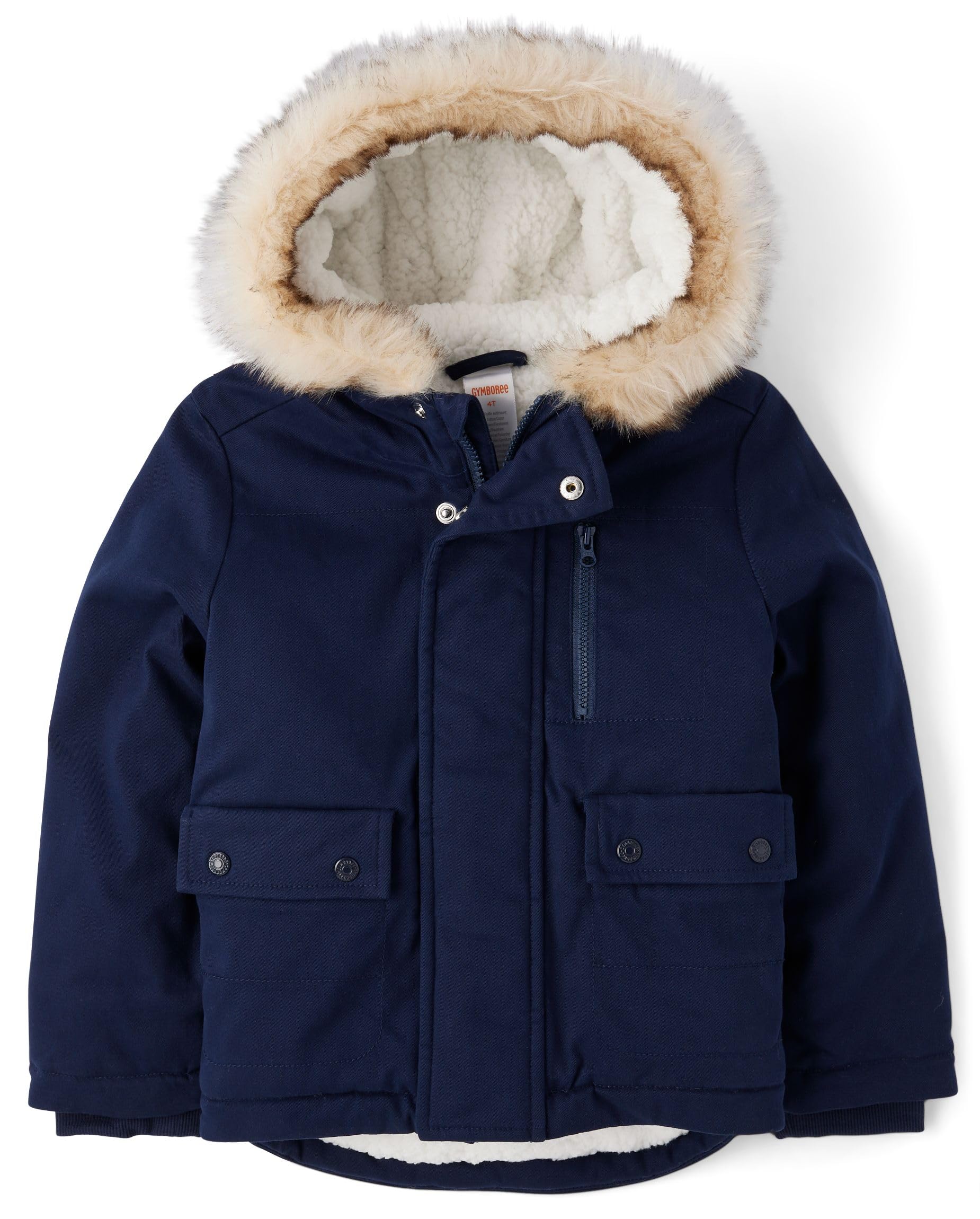 Gymboree Boys' and Toddler Faux Fur Puffer Jacket