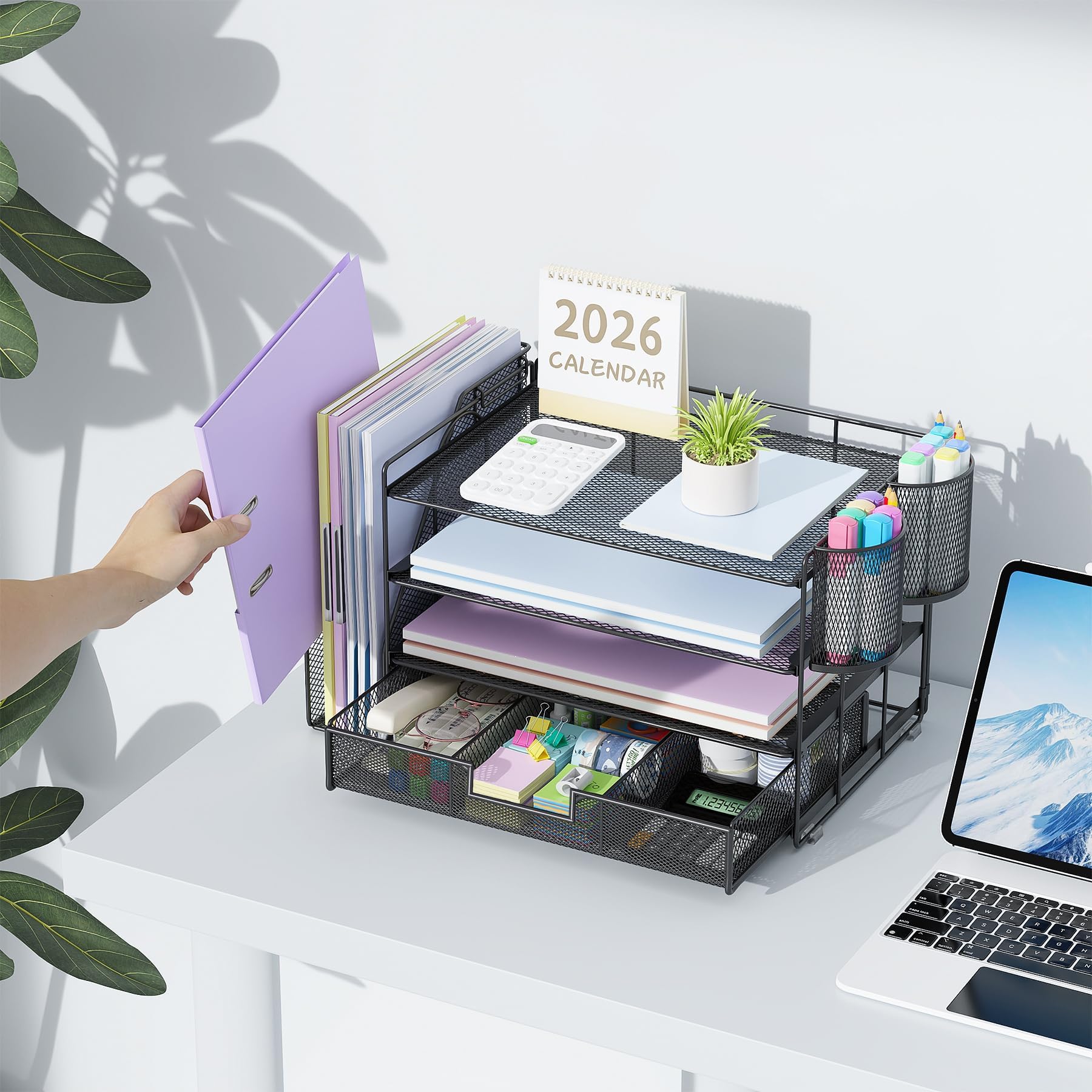 Amazon.co.jp: Czarzuiu デスクオーガナイザー デスク収納＆ワーク
