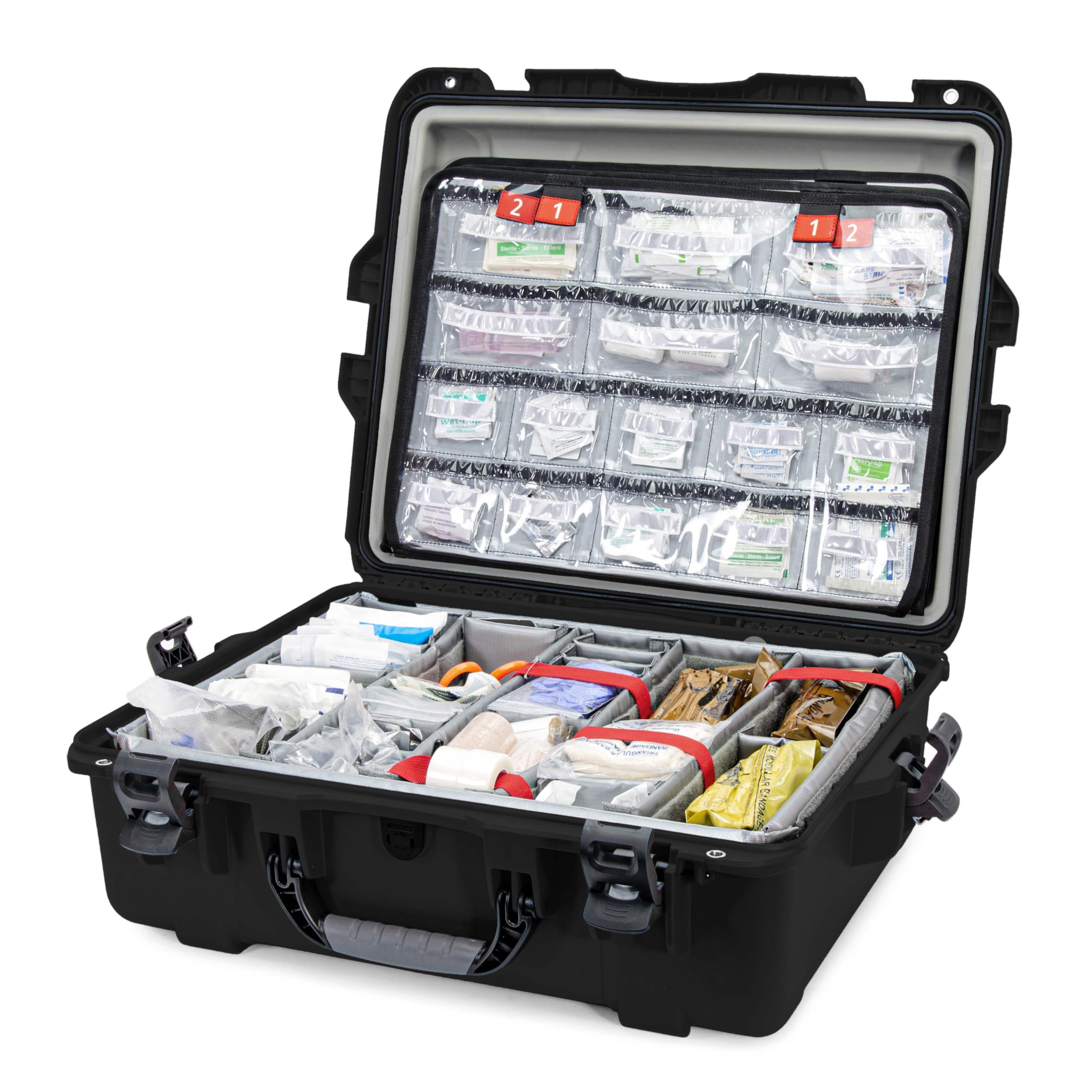 Nanuk 945 EMS Emergency Medical Service/First Aid Hardcase with Lid Organizer and Divider System (Black)