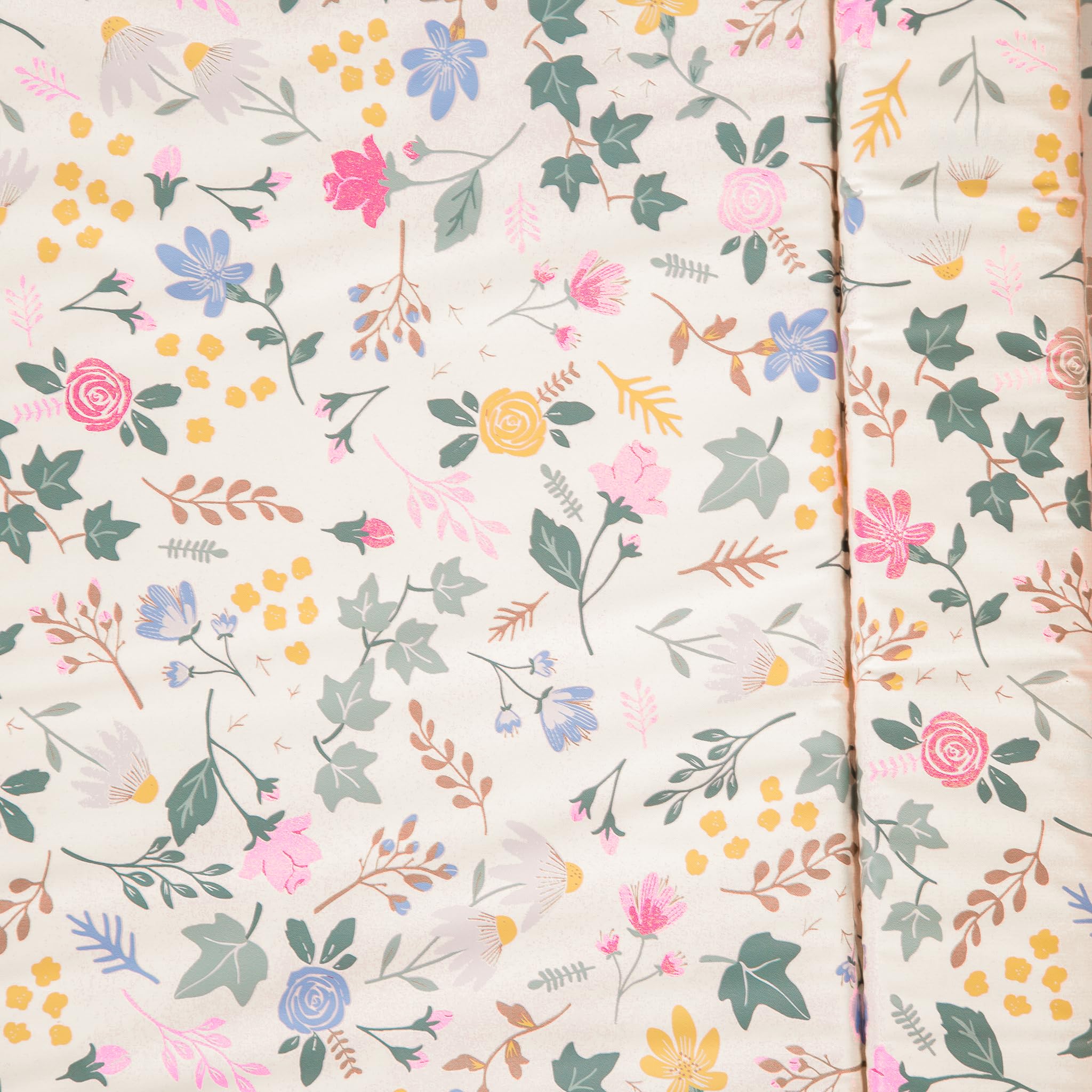 Red Kite Matelas à langer Rose & Ivy Unisexe 74 x 48 x 3,5 cm Motif fleurs et bords surélevés rembourrés Rose