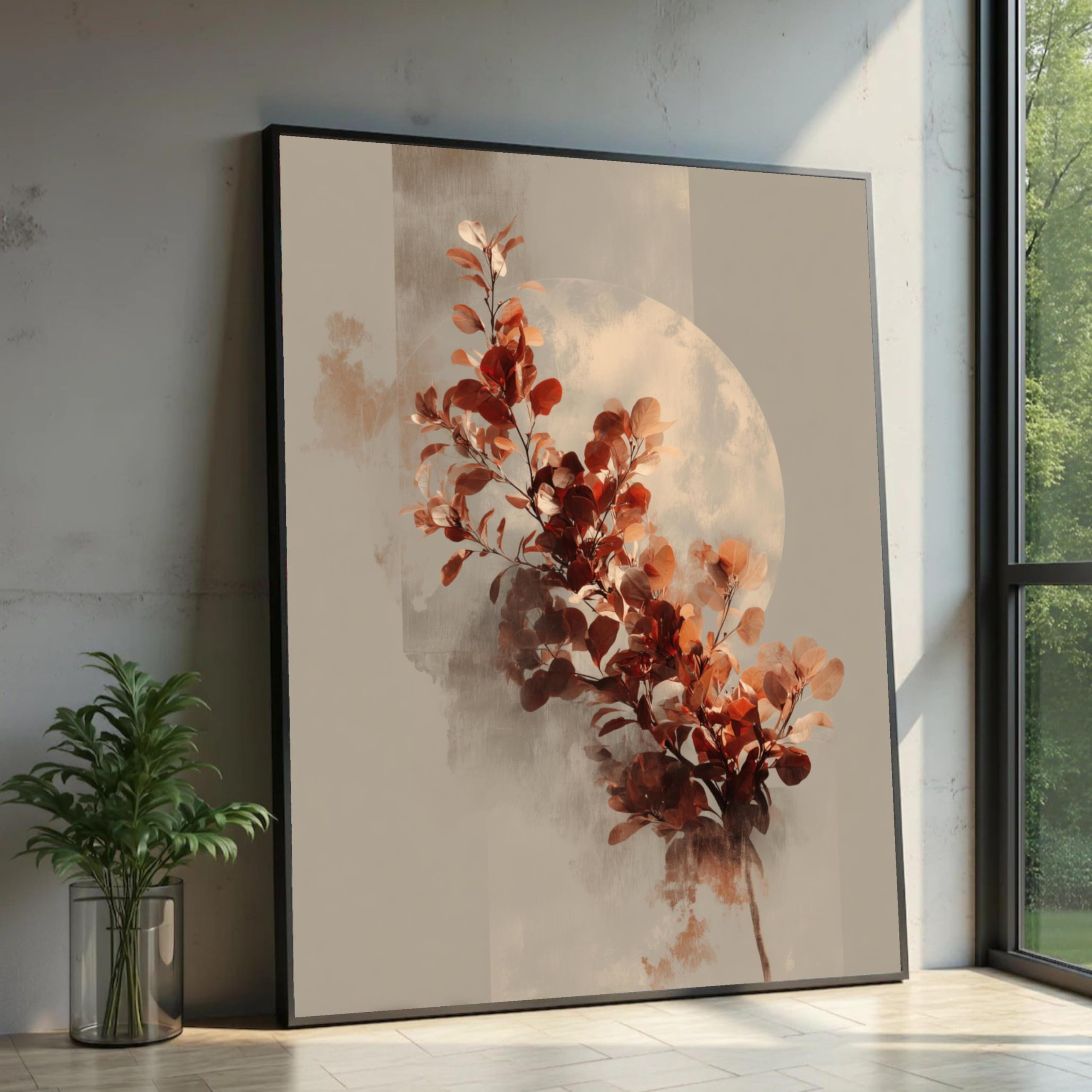 XINBAO Autumn Leaves Canvas Art, Botanical Prints, Nature Decor, Large Canvas Wall Art, for Home Decor sized Piece Painting(50x70cm/Frameless)