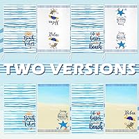 Vista 5 de Tegeme 4 toallas de cocina de playa, paños de cocina de secado rápido, absorbentes, para hornear, ropa costera azul, para limpieza diaria del hogar