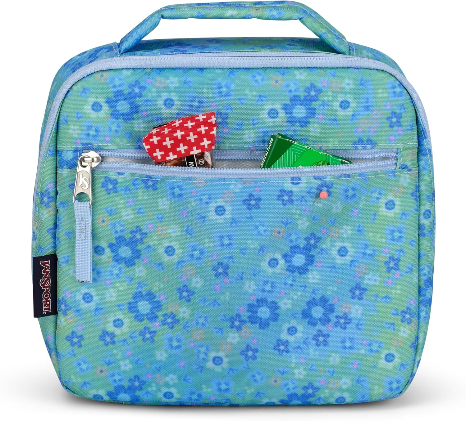 JanSport Lunch Break Insulated Cooler Bag - Leakproof Picnic Tote, Blossom Blue
