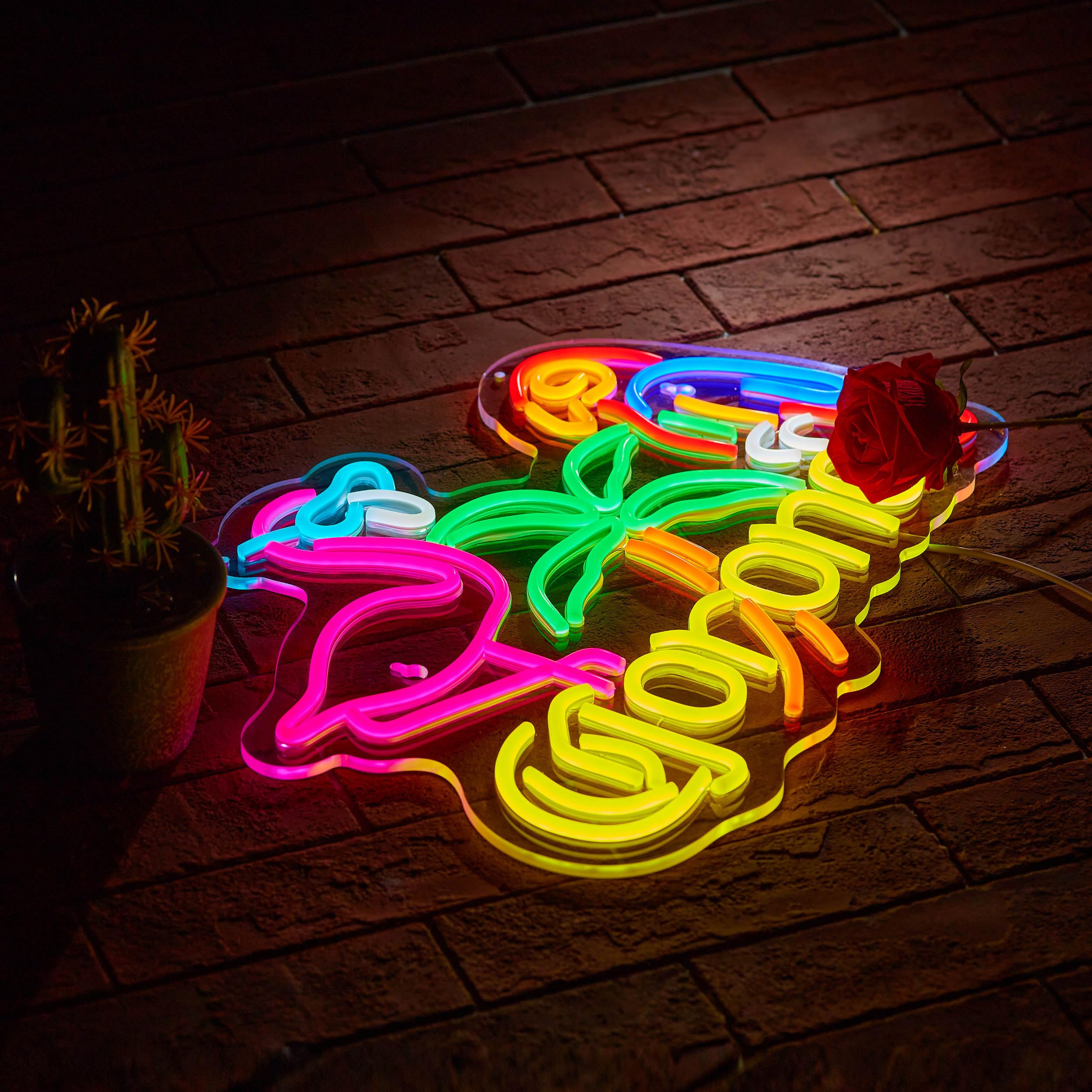 Duoweoy Flamingo and Parrot Coro Neon Sign for Wall Décor Dimmable Beer Bar LED Man Cave Neon Light USB Powered Neon Art Signs Decor Gifts