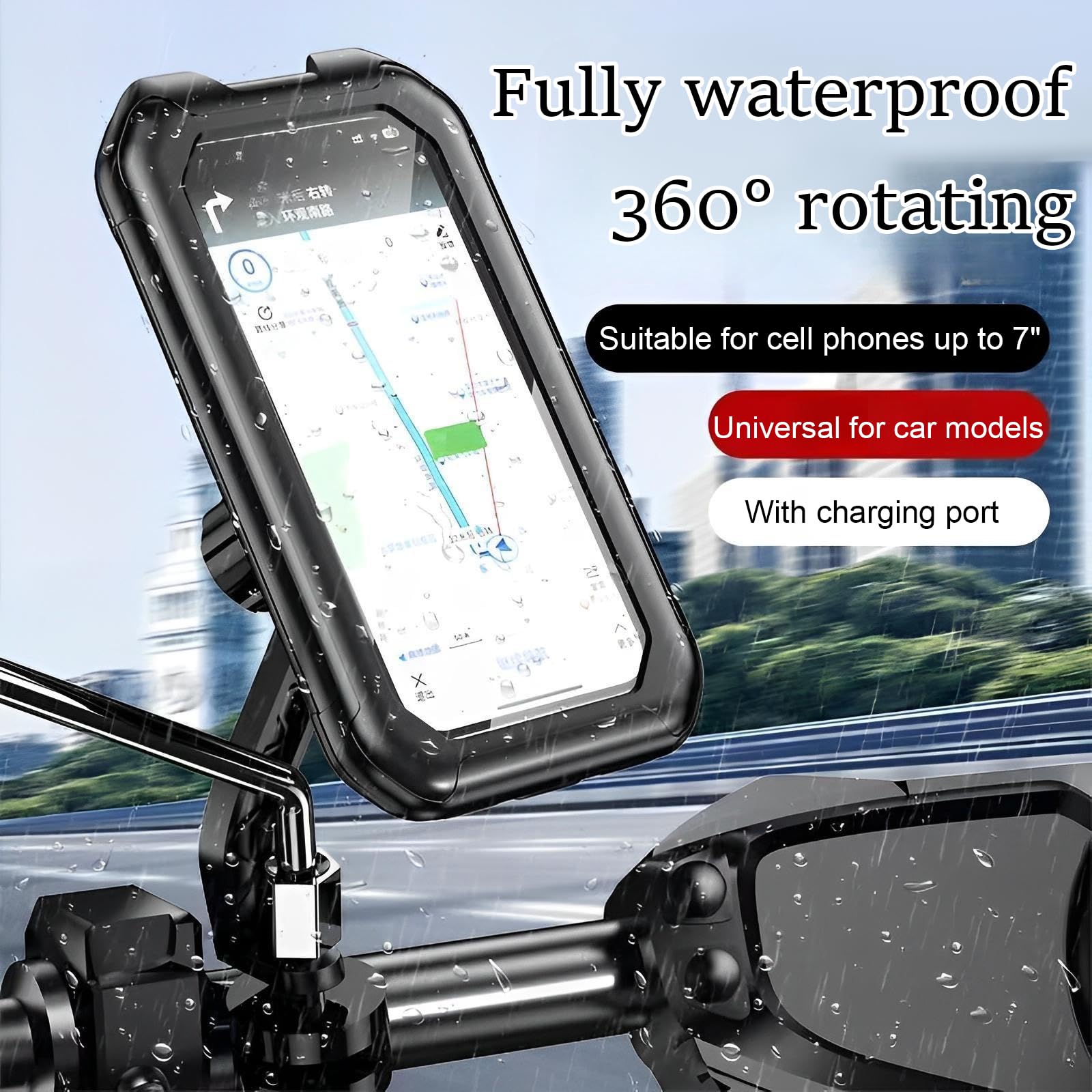 Support Telephone Velo Moto Etanche Porte Téléphone Vélo Trottinette électrique