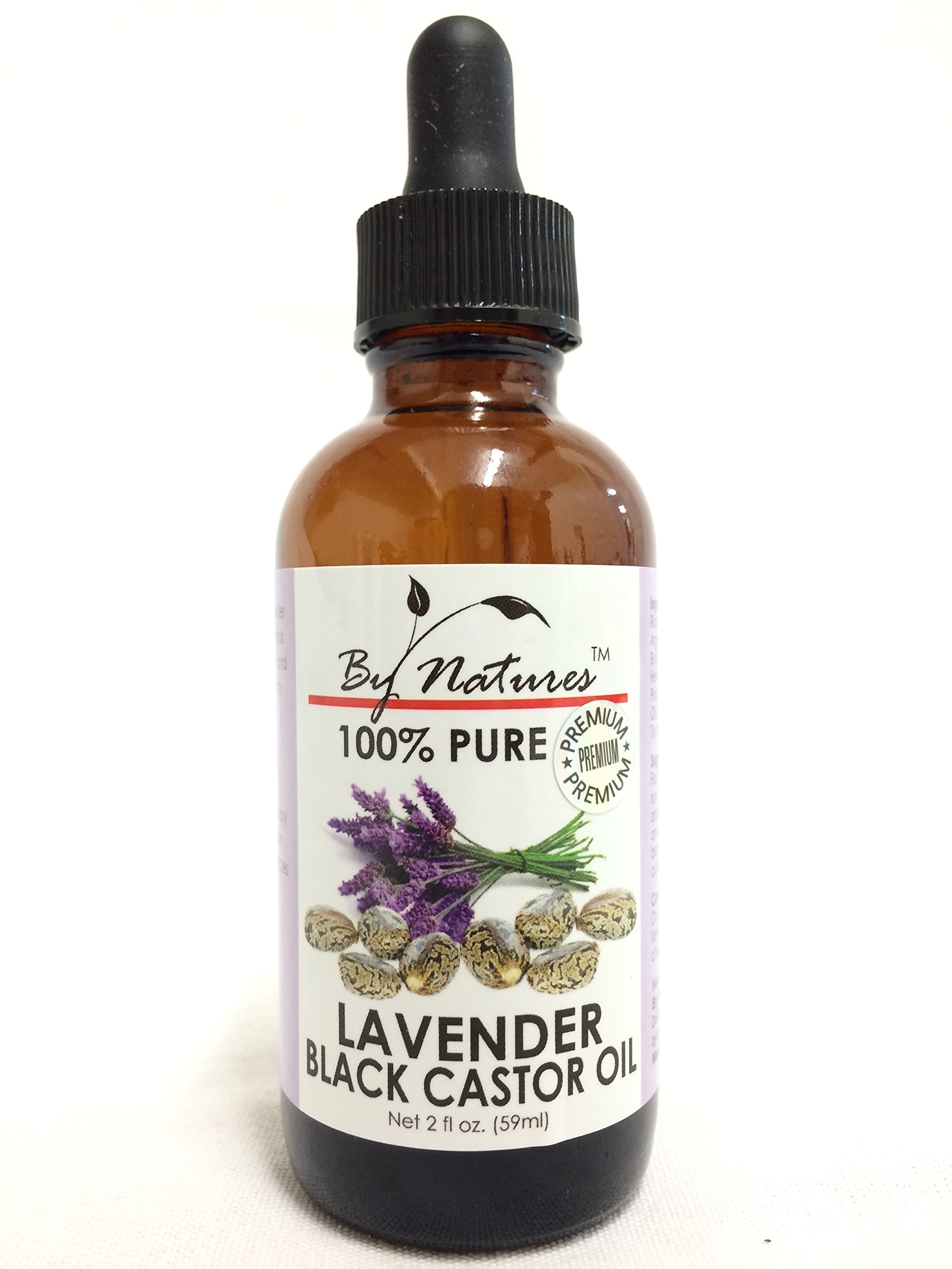 (2 Oz) By Natures 100% Pure: Lavender Black Castor Oil