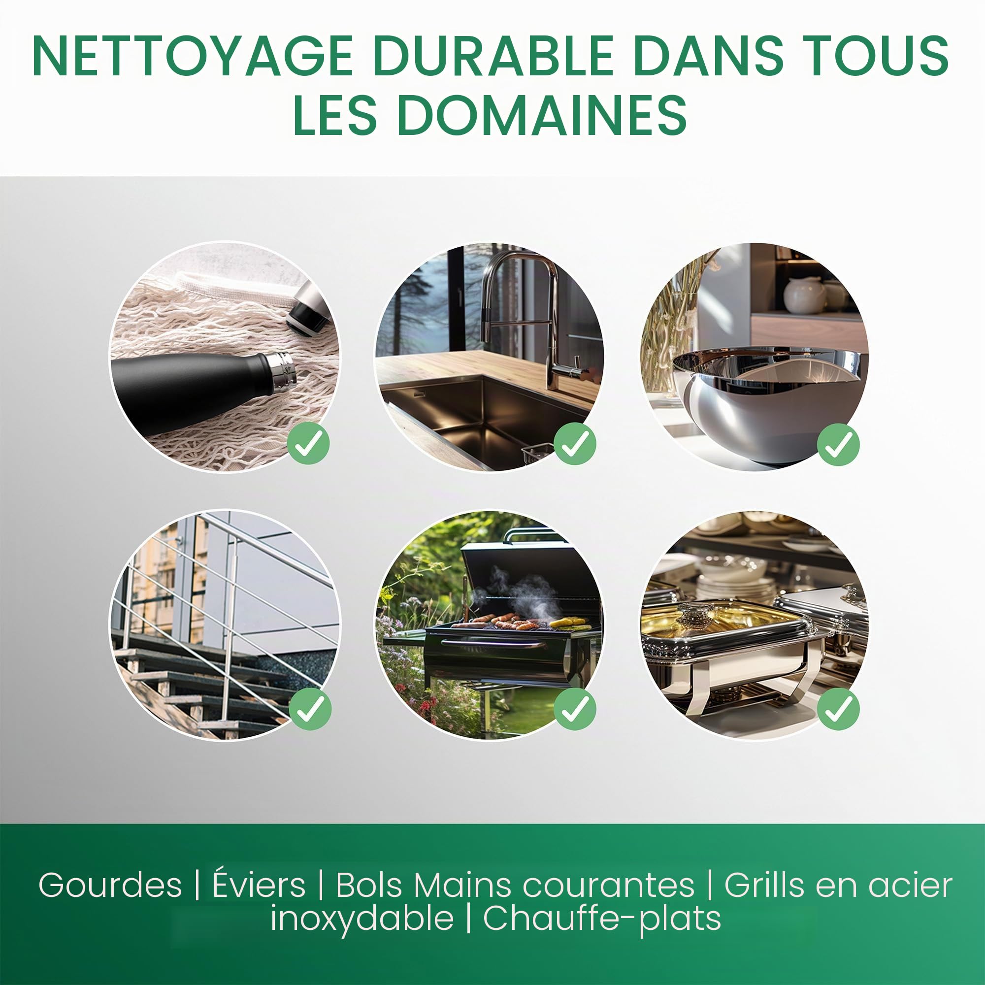 BiOHY Nettoyant pour acier inoxydable (Bidon de 10l) | Entretien de l'acier inoxydable pour un nouvel éclat sans traces | Protection digitales, les taches (Edelstahlreiniger)