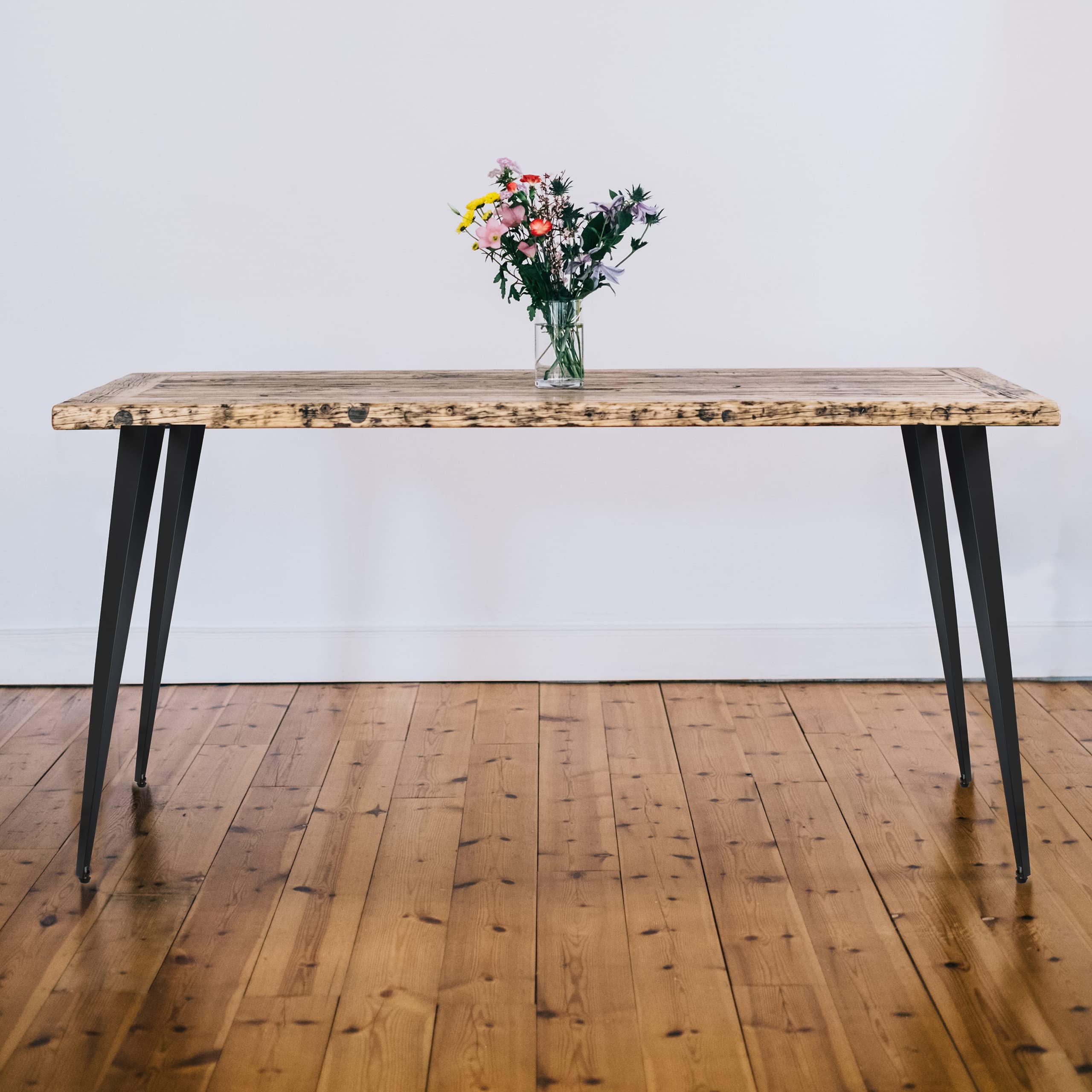 Natural Goods Berlin 4X New ERA Inclinada, Patas de Mesa, Bastidor de Mesa, Mesa de Comedor, Escritorio, Banco, Mesa de Centro, Regulable en Altura (Negro, 42cm - Banco/Mesa de café)