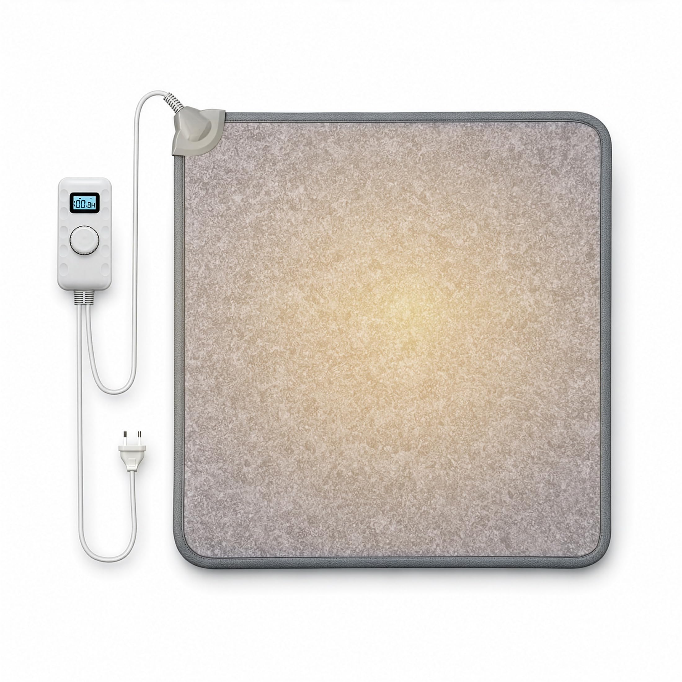 Mi-Heat Carbon Feet Pannello Riscaldante Scrivania Infrarossi (55x50cm) – Tappetino Piedi con Dimmer Regolabile Potente ca. 55°C – Base Antiscivolo, Grigio