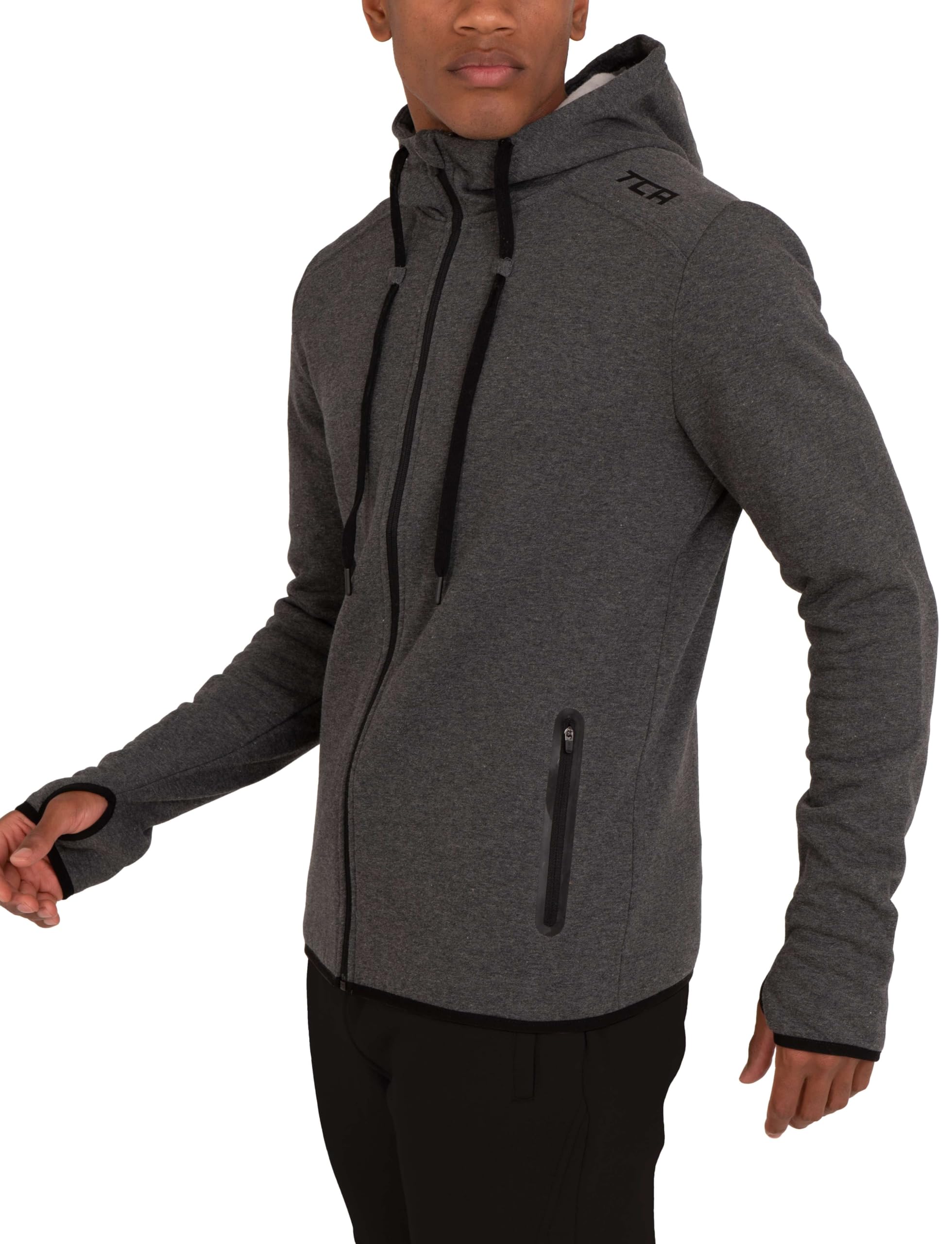 TCA Herren Revolution Hoodie Sweatjacke mit Kapuze und Reißverschluss